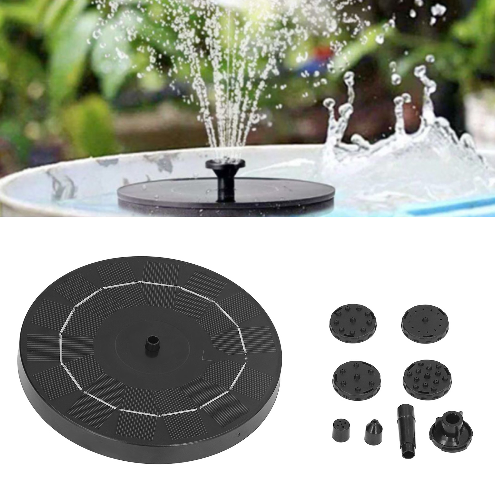 7v 2,5w Solar-schwimmbrunnen / Vogelbrunnen