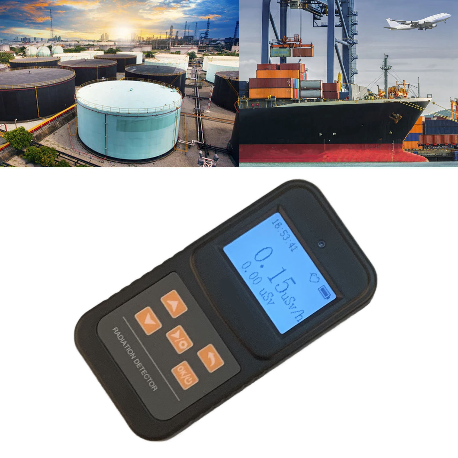 Fs-600 Detektor Für Radioaktive Strahlung, Elektromagnetische Ionisations- Und Radioaktivitätsmessgerät, Professioneller Geigerzähler, Schwarz