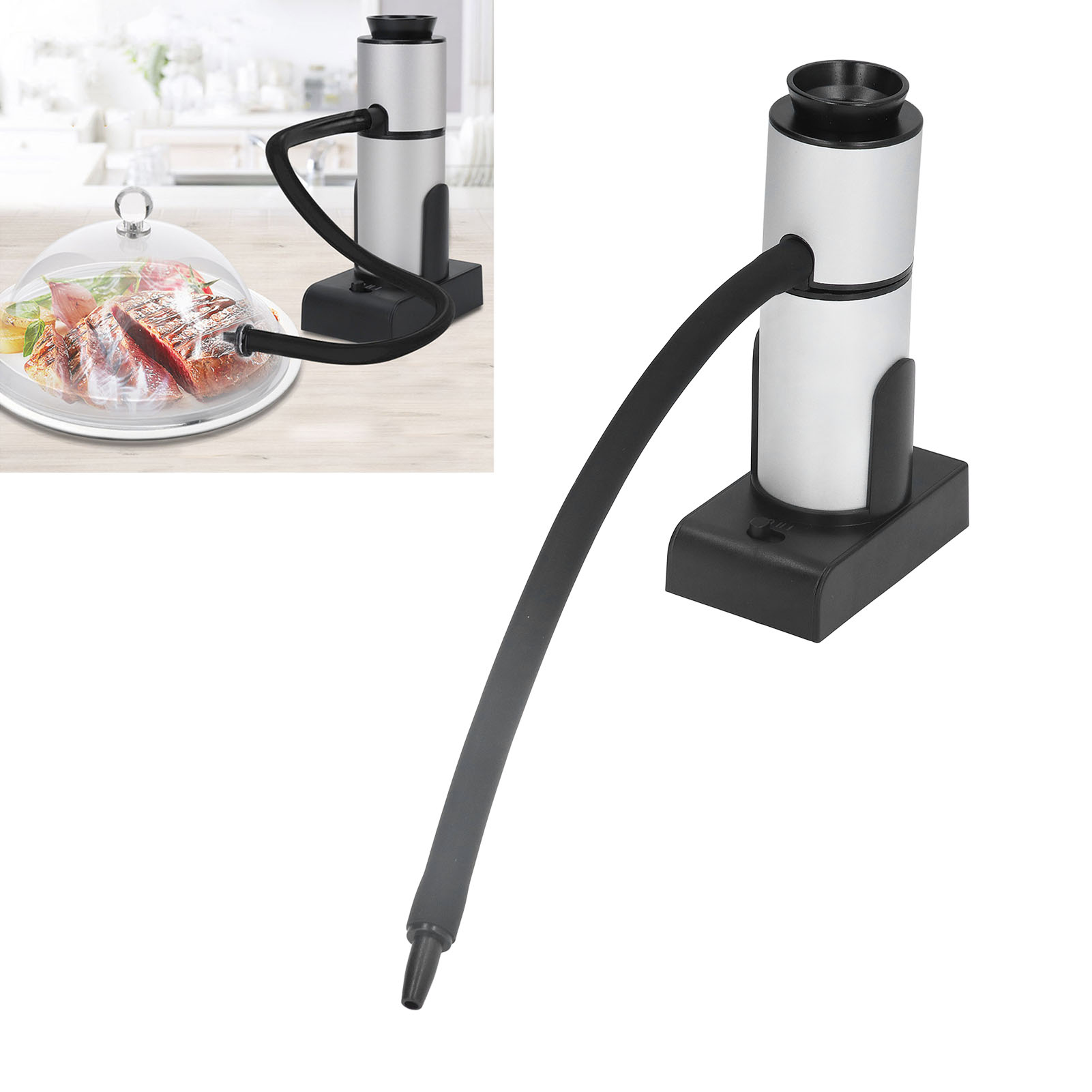Räuchergerät Für Die Molekularküche, Tragbarer Räucherofen Für Cocktailsteak Und Lachs, Obstholzräucherofen, Lieferung Ohne Batterien.