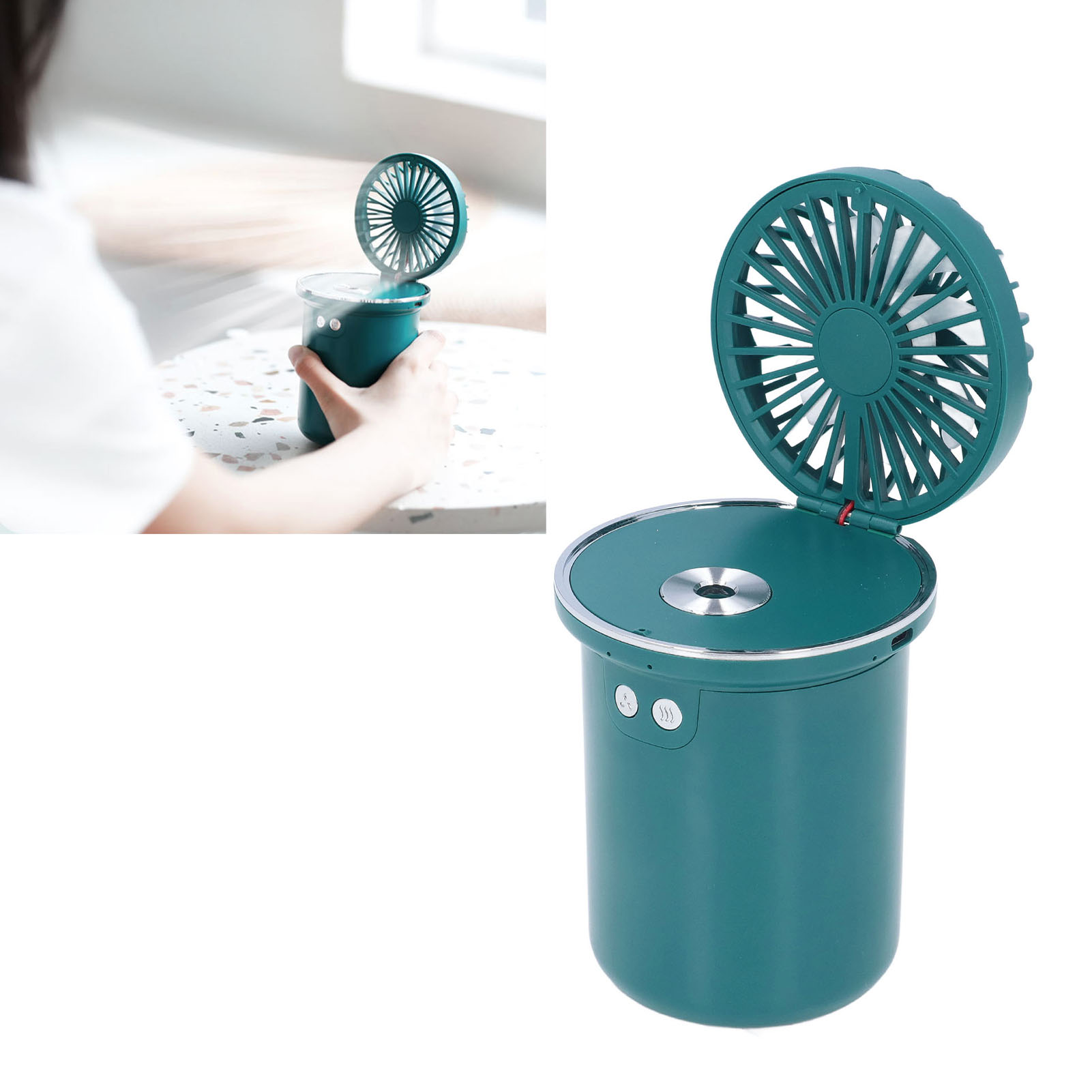 Multifunktionaler Elektrischer Ventilator, 2-in-1-luftbefeuchter, Tischventilator, Usb-ladefunktion