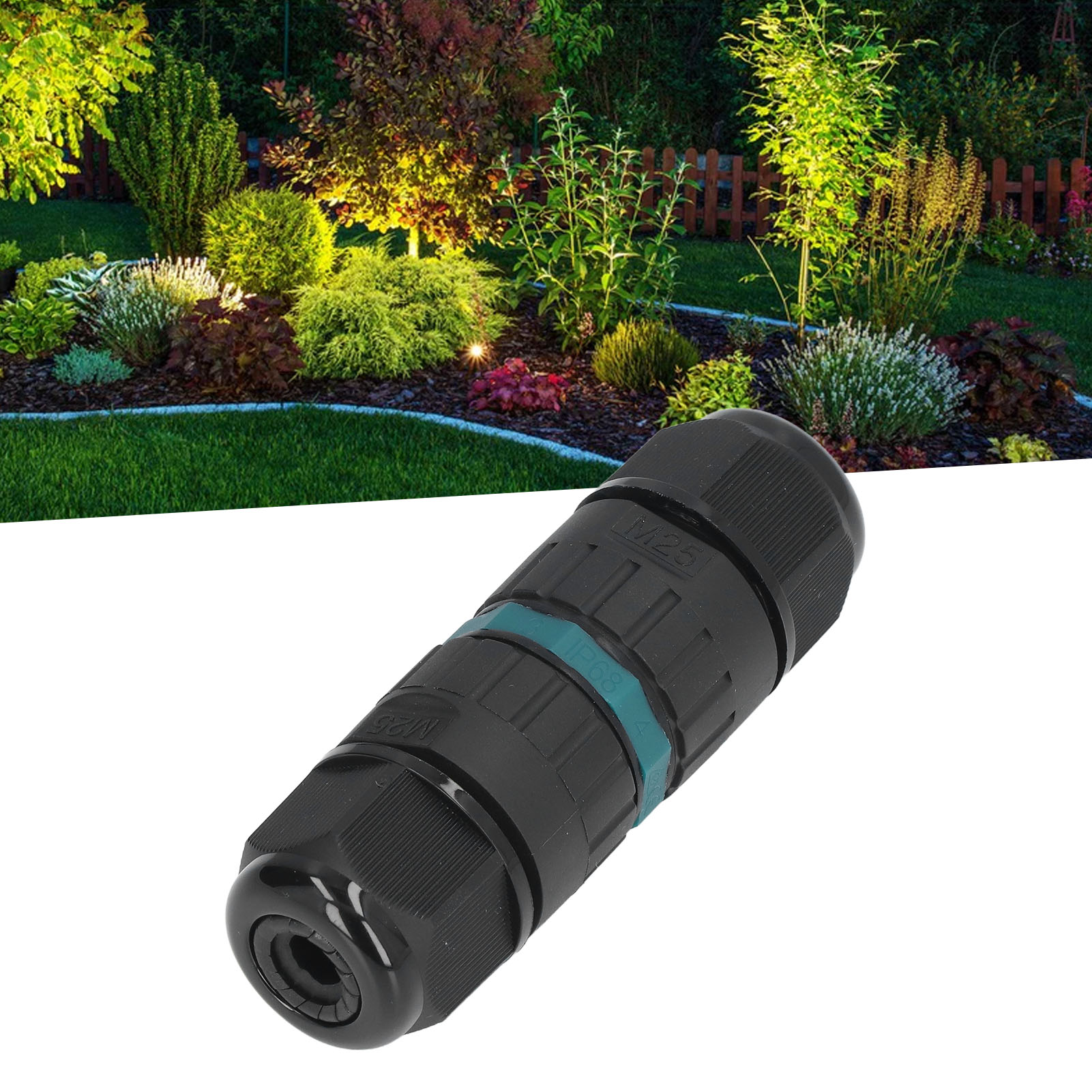 M25-schnellanschluss-steckverbinder Für Den Außenbereich, Ideal Für Gärten, Ip68, 5-poliger Gerader Klemmenblock, 10–14 Mm