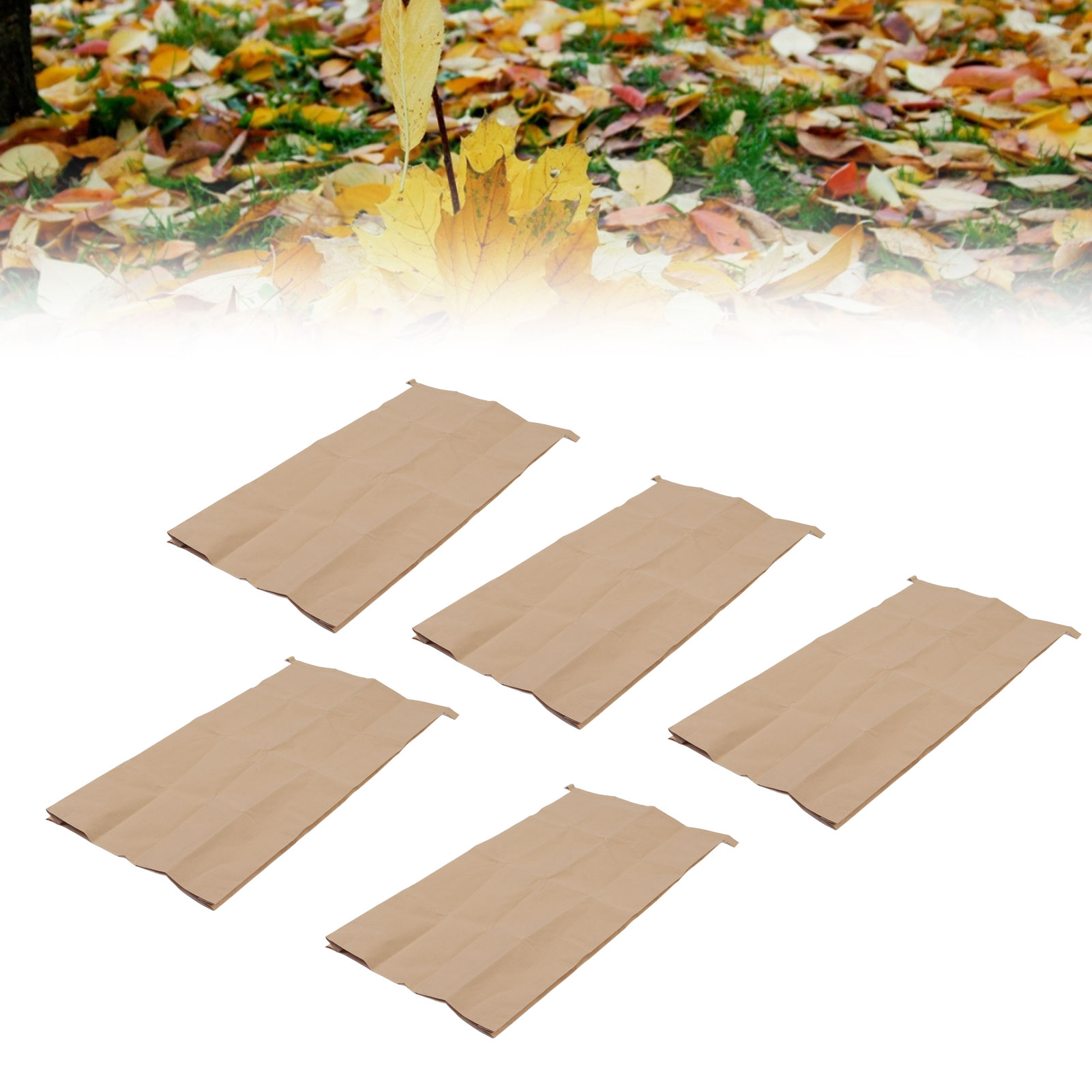Packung Mit 5 Laminierten Verpackungsbeuteln, Gewebte Verbundkraftpapierbeutel, Wasserdicht, Weißer Innenbeutel 50 X 100 Mm