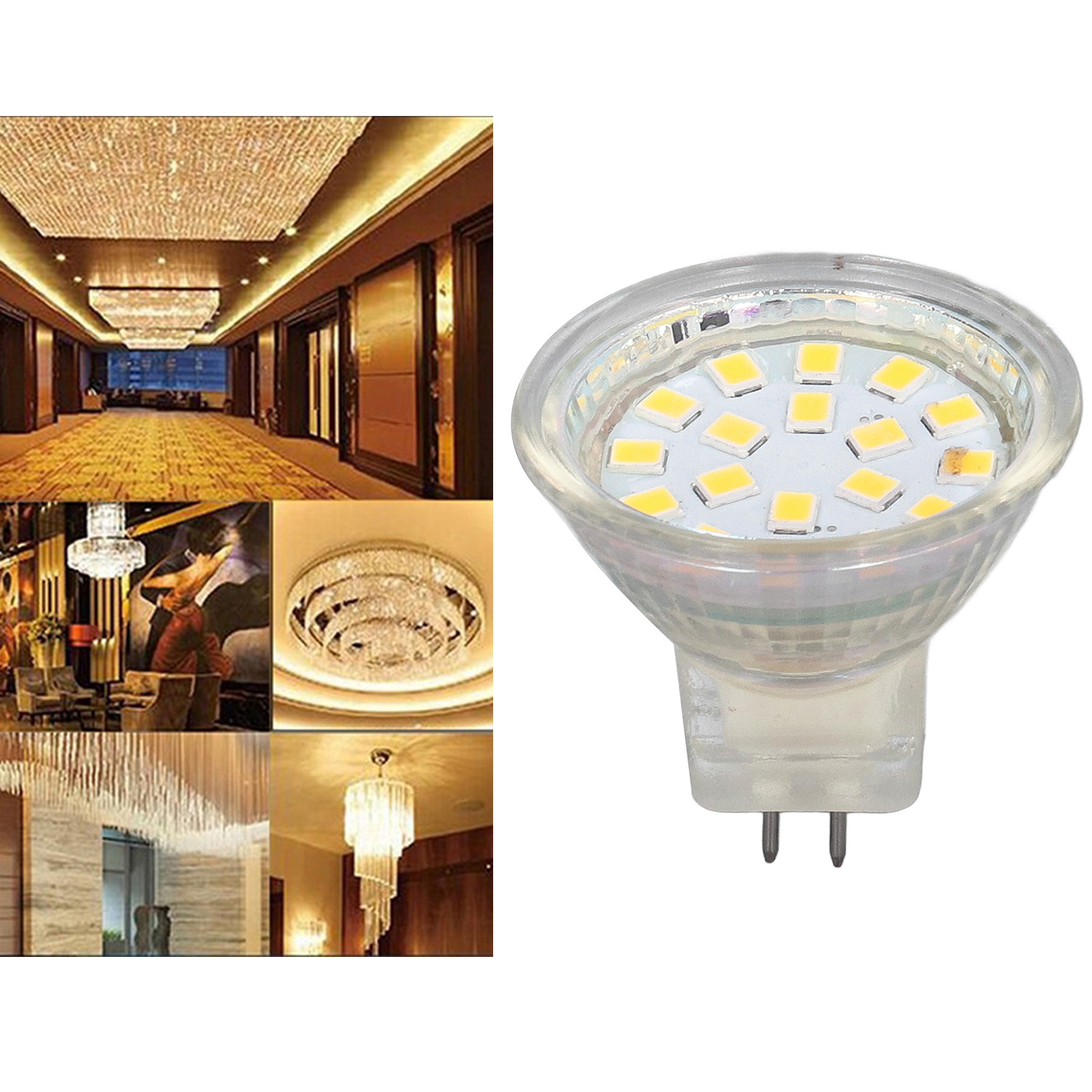 Mr11 3w 18led 300lm Led-einbaustrahler Mit Doppelsockel, Für Schienenbeleuchtung Und Landschaftsbeleuchtung, 4er-pack (warmweiß).