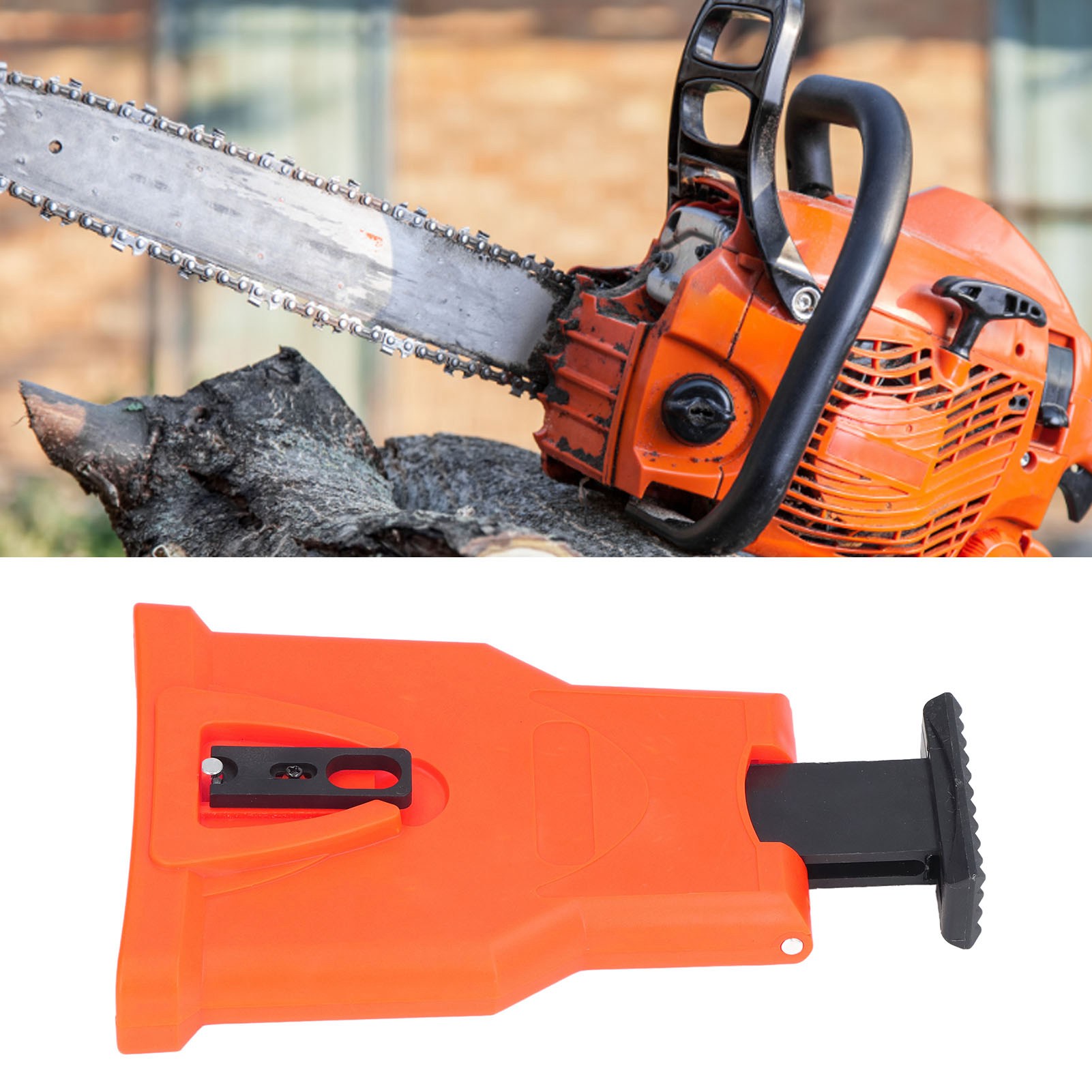 Kettensägenkettenschärfer, Kettenschärfer Für Die Holzbearbeitung, Schnellschärfwerkzeug Für Ketten, Kettenschärfstein, Sägeblattschärfer, Orange.