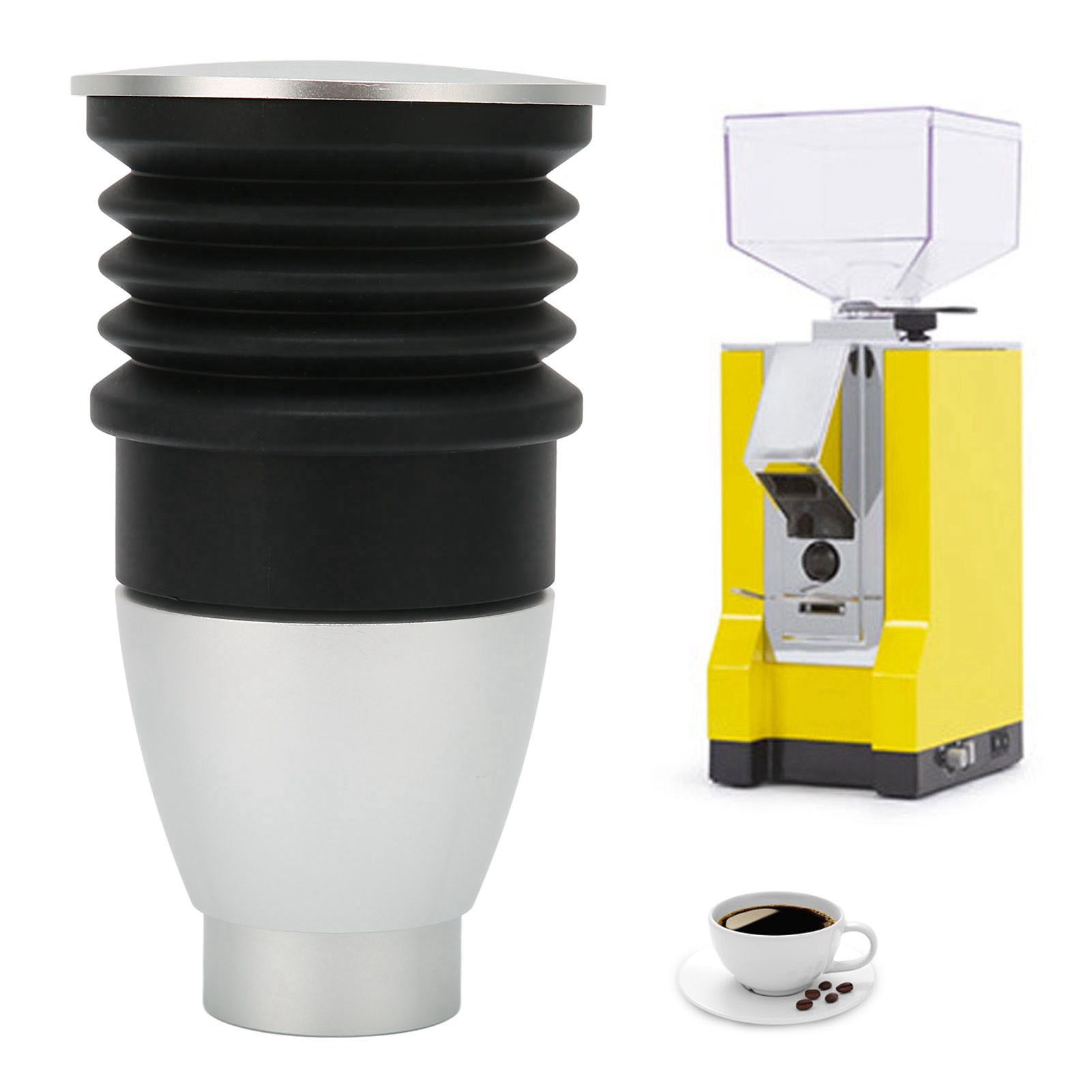 Eureka Mignon Kaffeemühlen-reinigungsset, 60g Bohnenbehälter, Schwarz Und Silber.