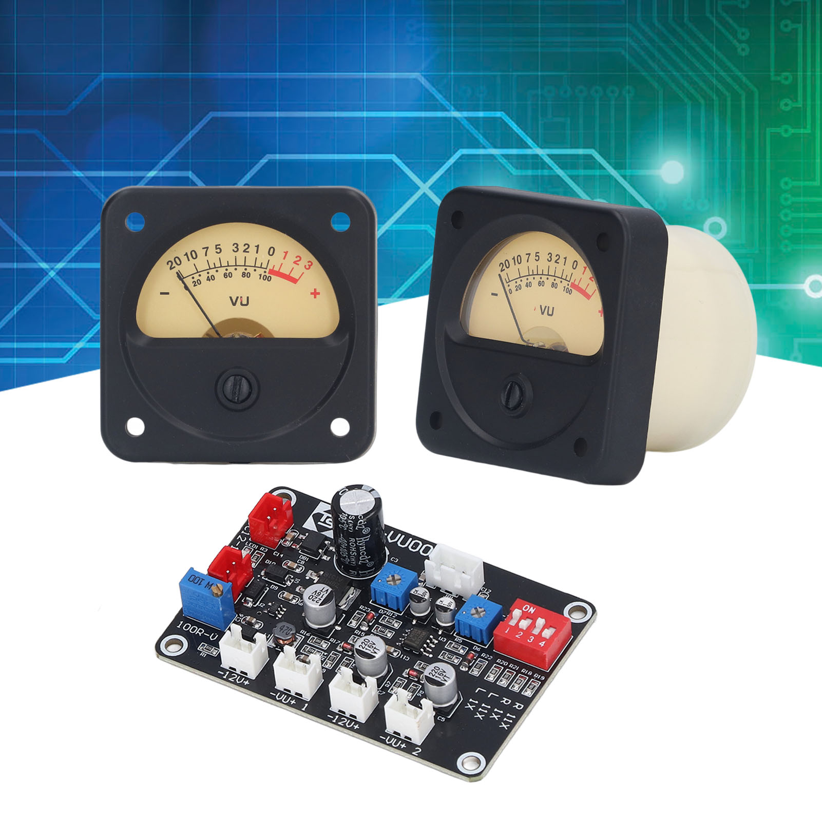 Db-verstärker Mit Hintergrundbeleuchtung, Elektronischer Röhrenverstärkerpegel, Hochpräziser Schallpegelmesser Mit Steuerplatine Und Vu-messkopf.