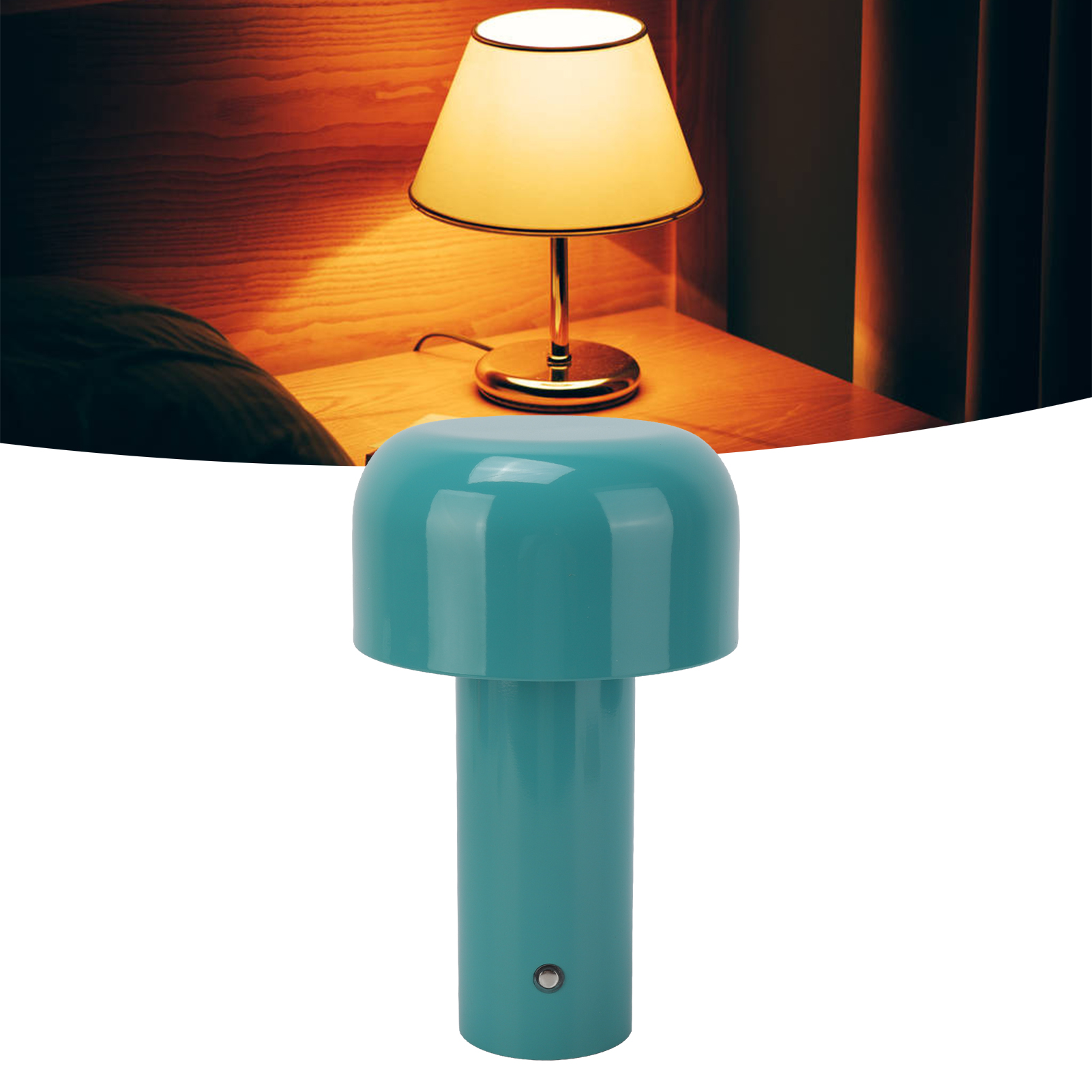 Moderne Und Minimalistische Pilzförmige Tischleuchte Für Schlafzimmer, Büro, Ausstellungsraum, Bar, Restaurant, Arbeitszimmer, Wiederaufladbar, Im Macaron-stil.