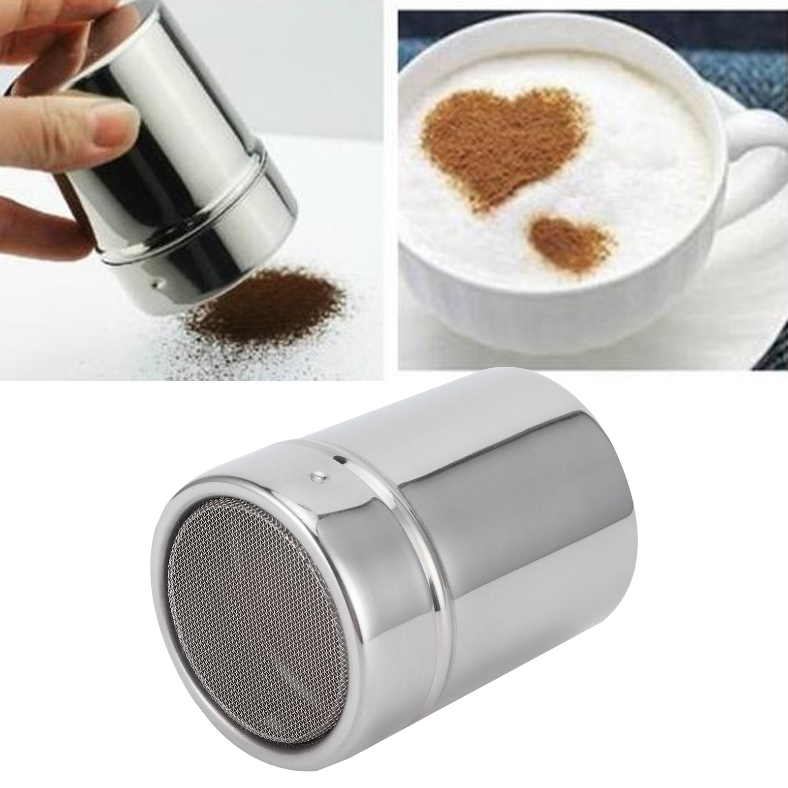 Kaffee- Und Kakao-shaker Aus Edelstahl, Küchenutensil, Lochdurchmesser: 0,5 Mm