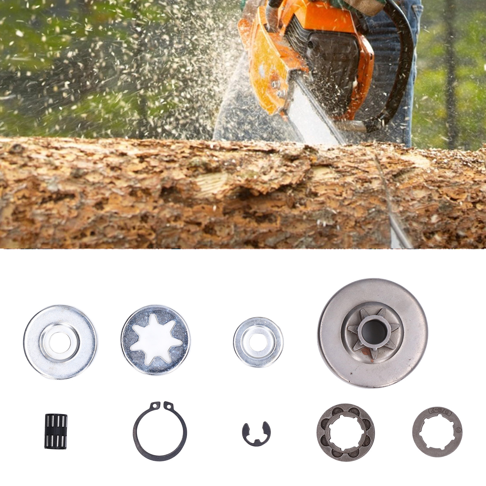 9-teiliges Ersatzteilset Für Die Stihl 038 Ms380 Kettensäge Mit Kupplungsnadellager Und Kupplungsscheibe.