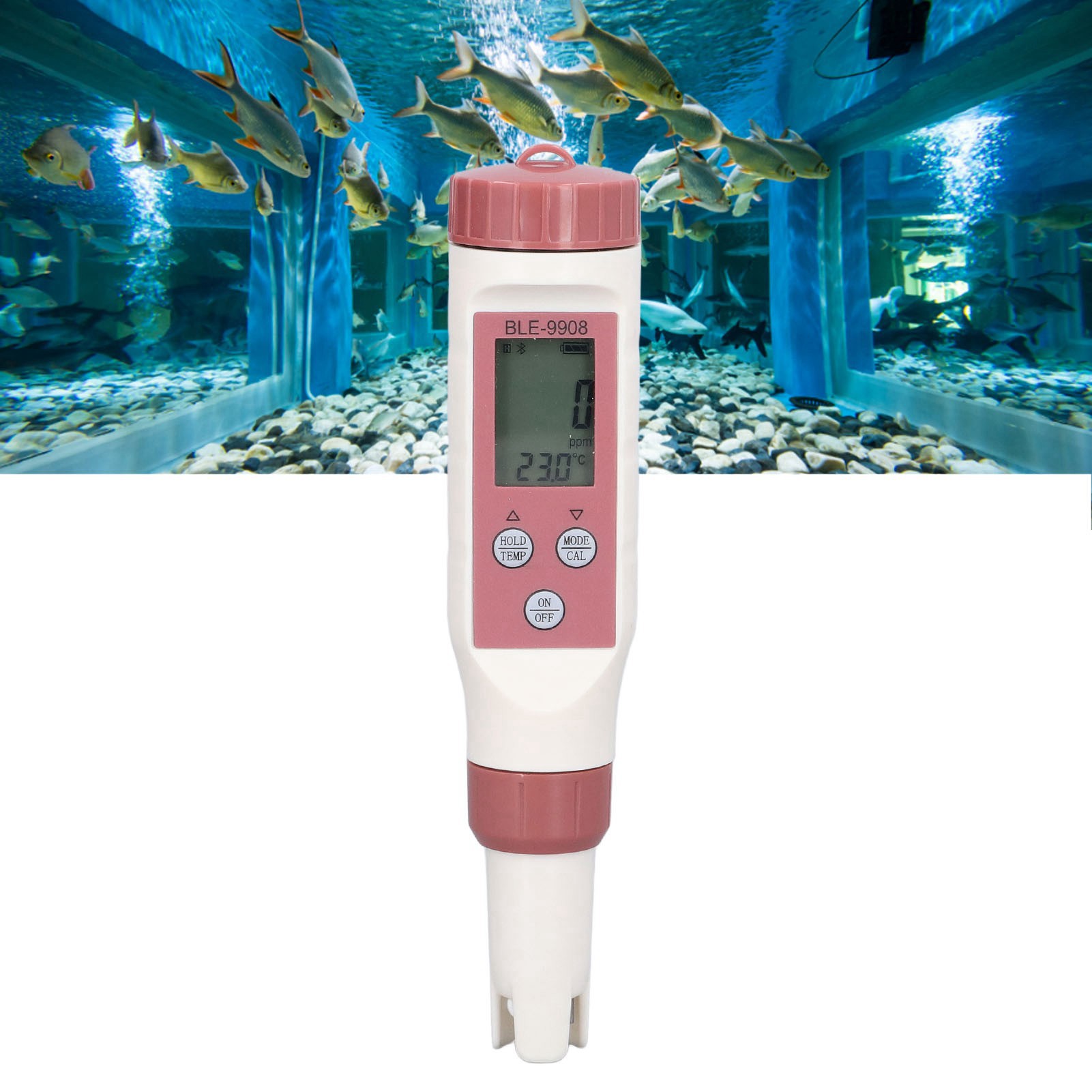 Ble-9908 4-in-1 Bluetooth-wasserqualitätstester: Ph-wert, Elektrische Leitfähigkeit, Tds Und Temperatur.