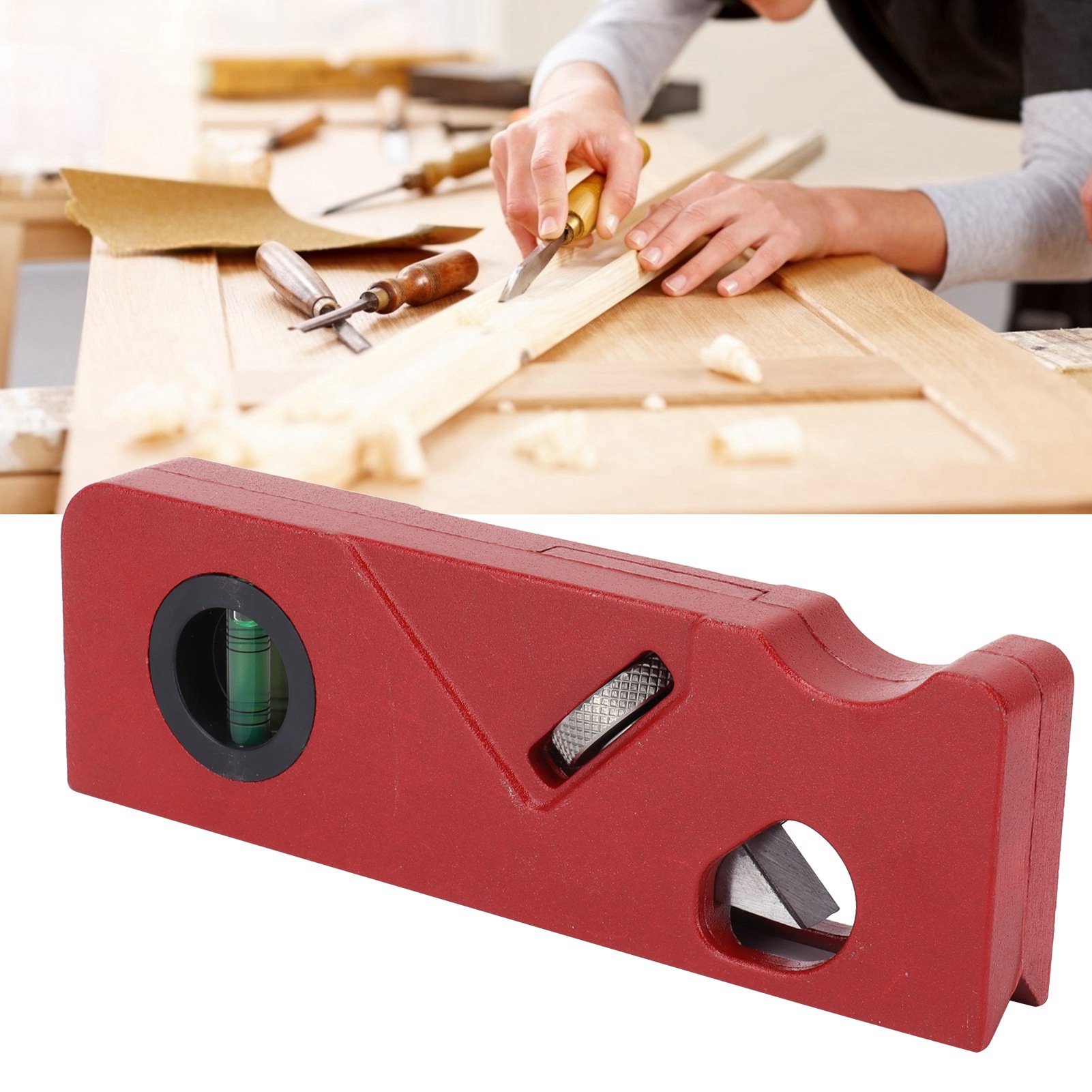 Fasenhobel Für Die Holzbearbeitung, Werkzeug Zum Glätten Von Kanten Und Ecken, Fasen Für Heimwerkerprojekte (rot)