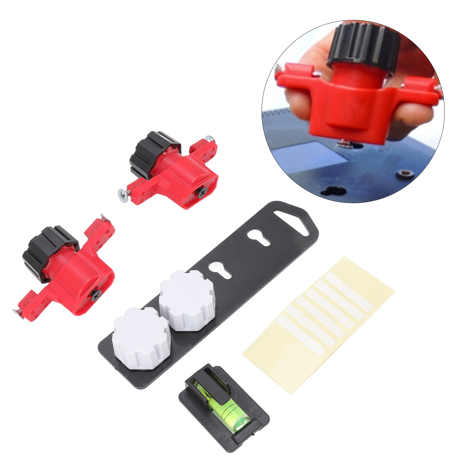 Accu Mount Tools – Positionierwerkzeug Ohne Messfunktion, Schrauben- Und Bohrwerkzeug Mit Wasserwaage Und Bohrschablone