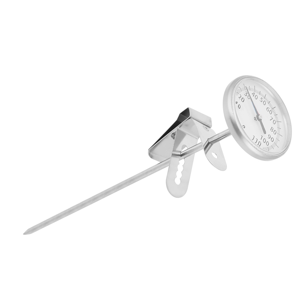 Sofort Ablesbares Metall-küchenthermometer Mit Sonde Für Lebensmittel, Milch Und Kaffee Sowie Nadel Zur Temperaturmessung.