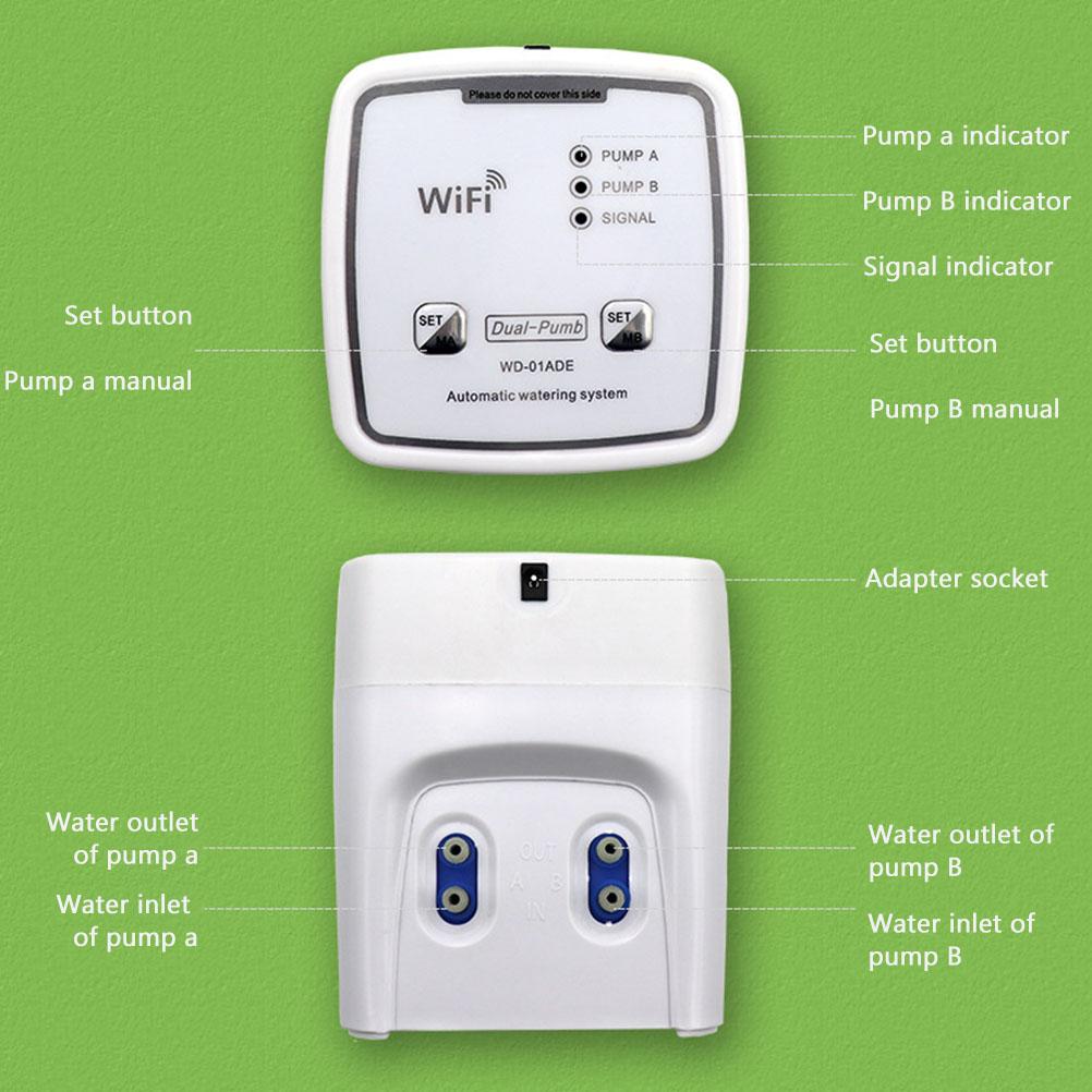 Intelligentes Wlan-bewässerungssystem Mit Zwei Pumpen, Automatischer Bewässerungsuhr, Ferngesteuertes Bewässerungsgerät