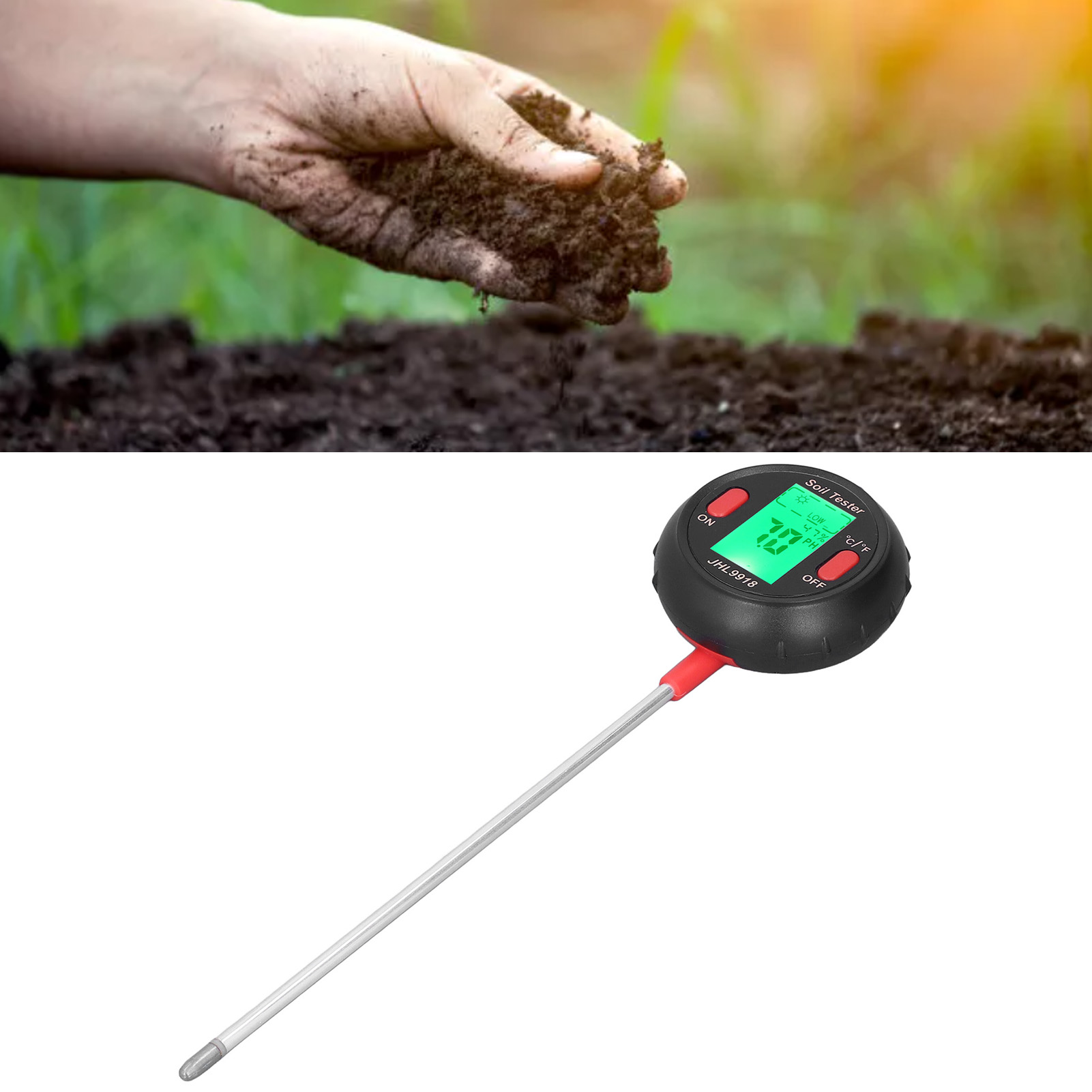 Multifunktionales 5-in-1-bodenanalysegerät, Feuchtigkeitsmesser Und Säuremesser Lieferung Ohne Batterie.