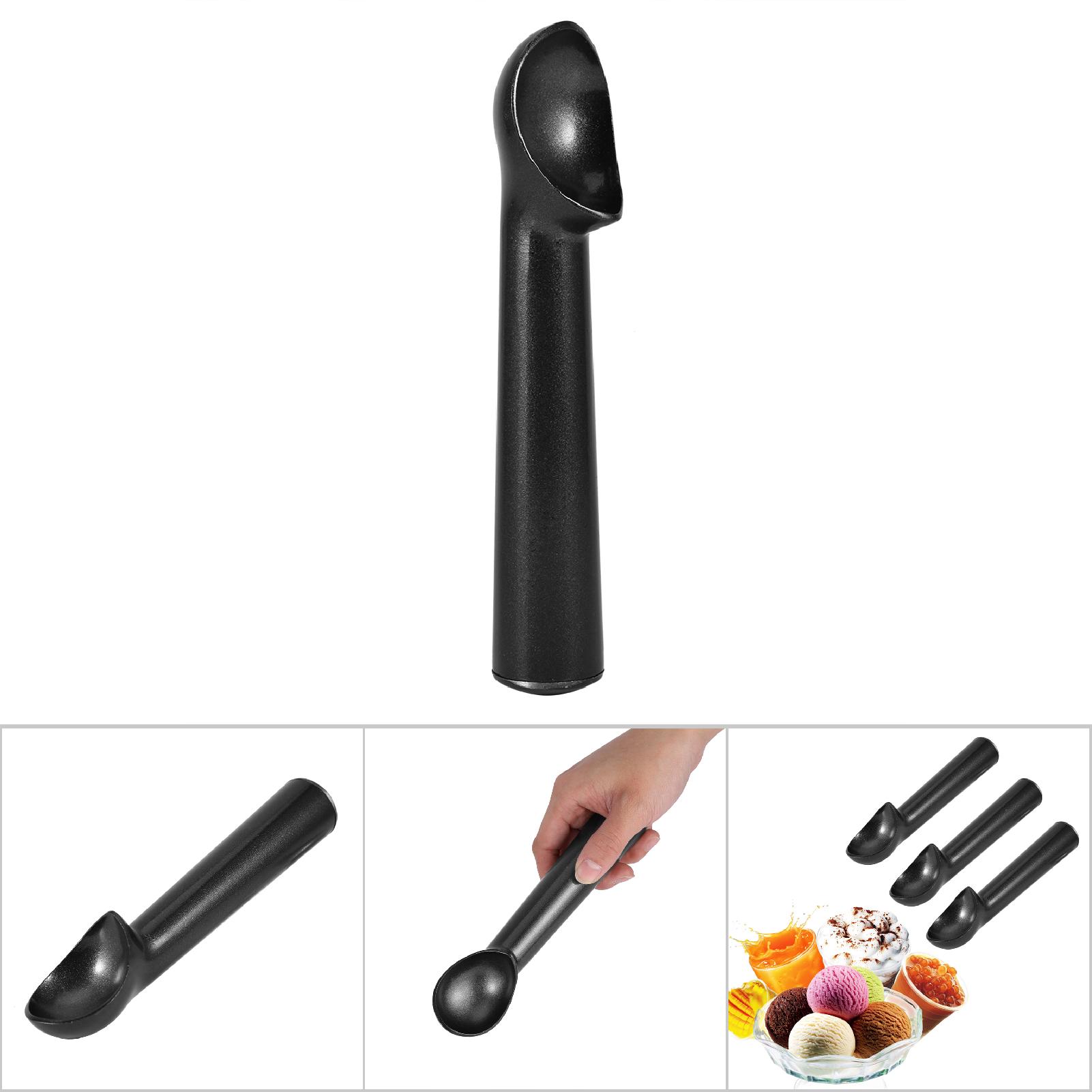 Tragbarer, Antihaftbeschichteter Und Frostsicherer Eisportionierer Aus Metall, Küchenutensil (matt Schwarz)