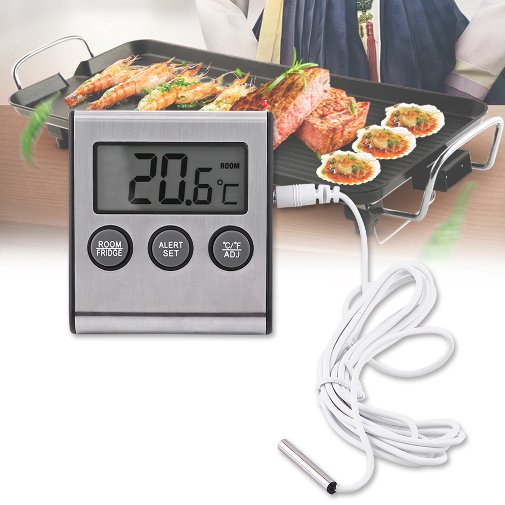 Neues Digitales Lcd-thermometer Für Kühl-/gefrierschränke Mit Magnet Und Ständer