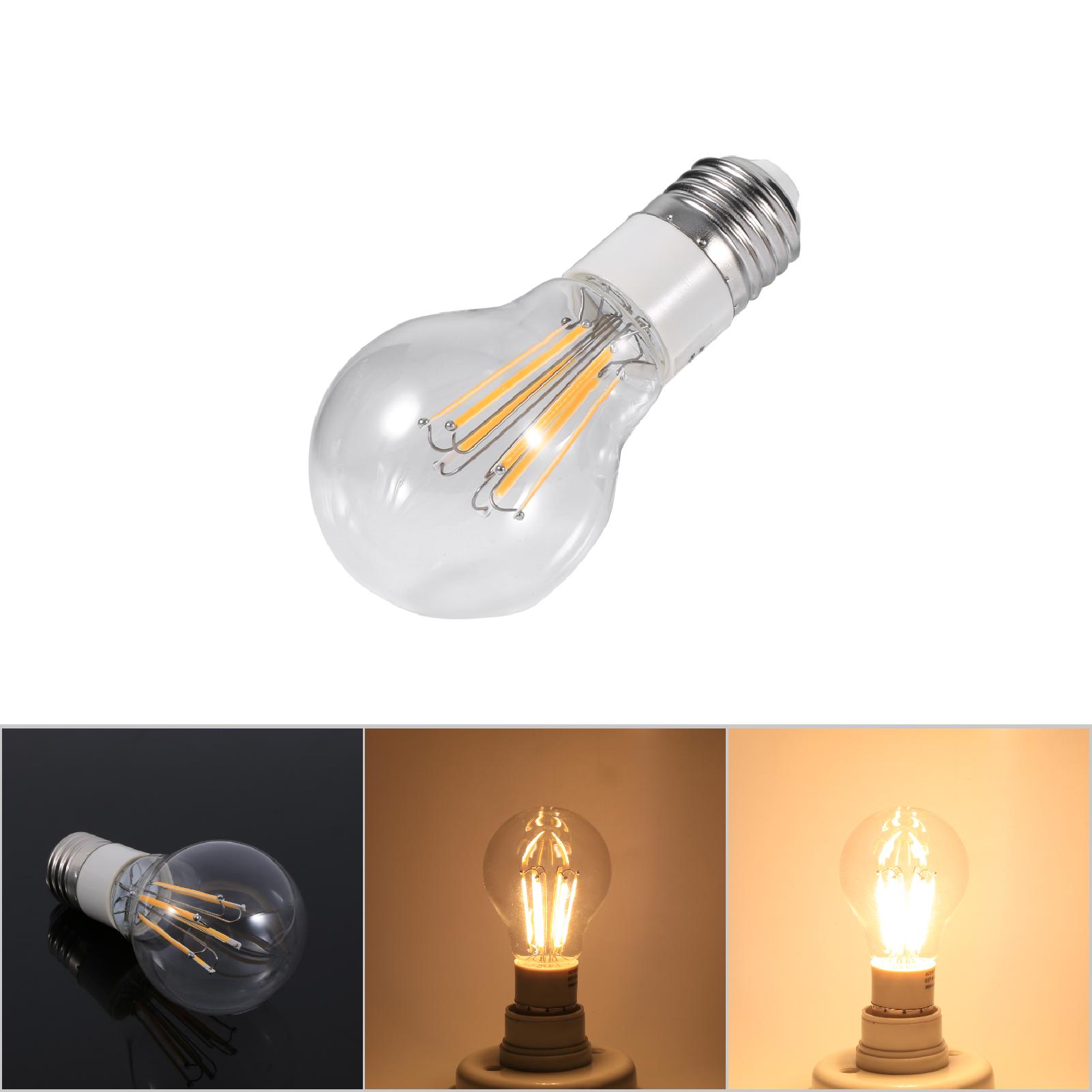 E27 12v Cob Led-filamentlampe, 360°-beleuchtung, Nicht Dimmbar, Neu (6w, Warmweiß)