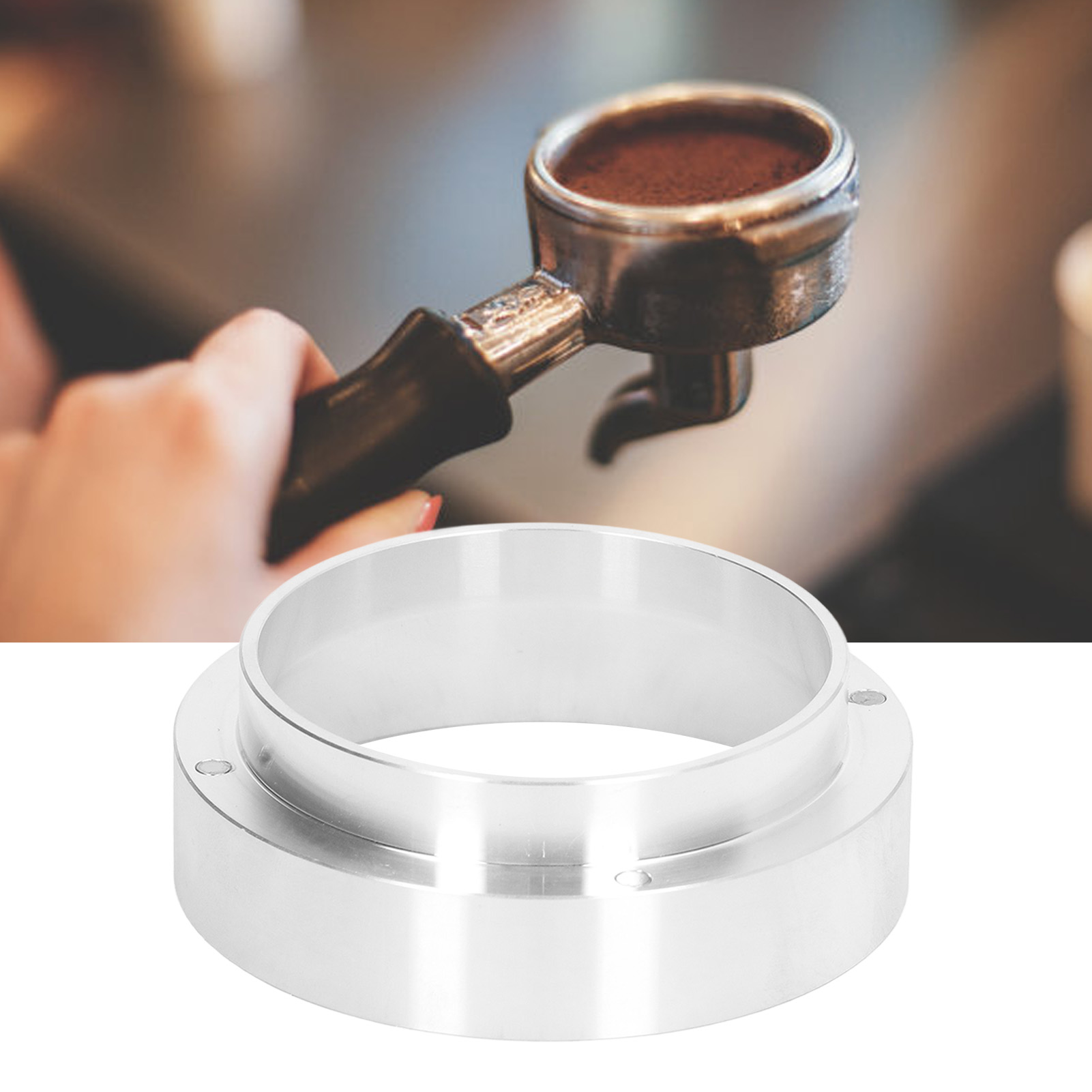 Magnetischer Pulverspender Mit Spritz- Und Tropfschutz, Pulveraufnahme- Und Füllring, Befestigungsring, Silber, 53 Mm, Magnetisch.