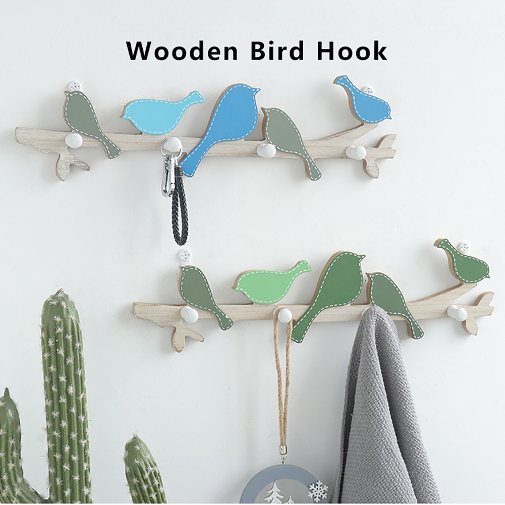 Kreative Und Minimalistische Wanddekoration Aus Holz Mit Vogelförmigen Haken