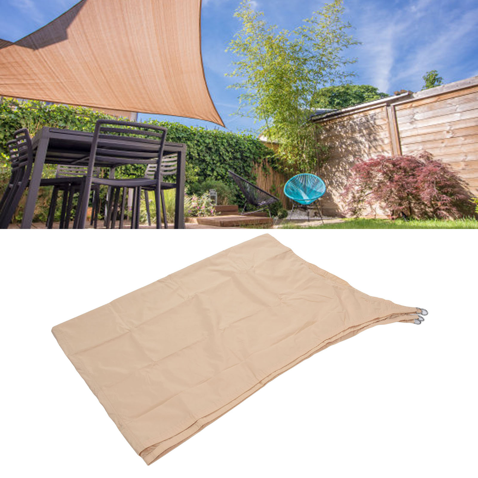 Uv-beständiges Sonnensegel Für Garten Und Pool, Wasserdichtes Sonnensegel Für Den Außenbereich, Vierseitiges Polyester-sonnennetz, 2 X 3 Meter