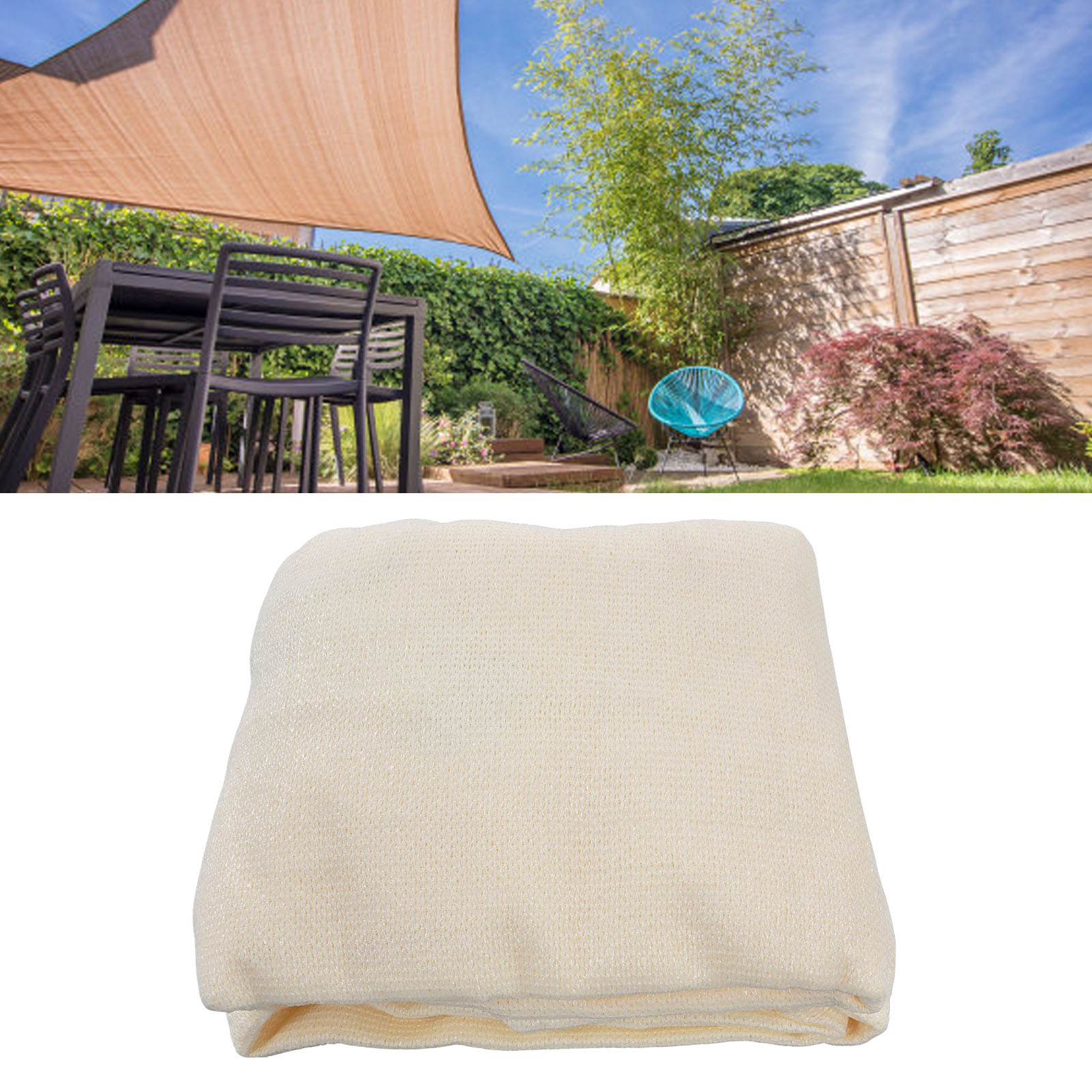 Uv-beständiges Sonnensegel Für Garten Und Pool, Außensonnensegel, Viereckiges Schattierungsnetz Aus Hochdichtem Polyethylen (hdpe), 3 X 3 Meter