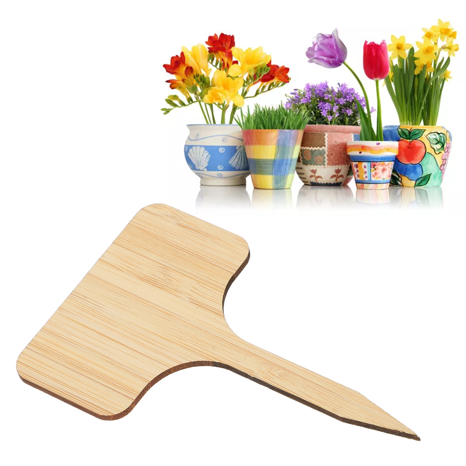 Set Mit 10 Holz-pflanzenetiketten Für Gartenpflanzen, Blumenetiketten, T-förmig