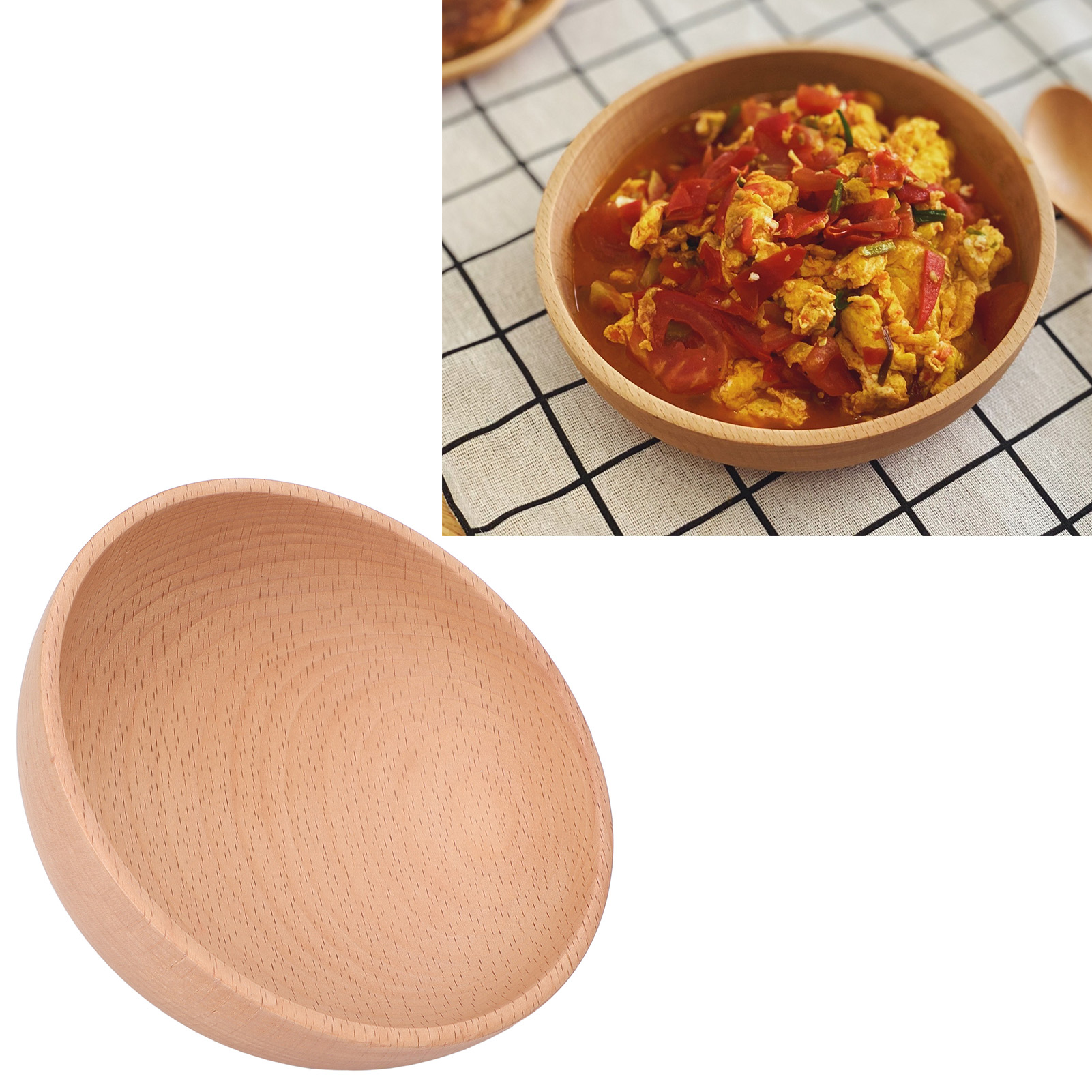 Mittelgroße Runde Holzschüssel Für Den Haushaltsgebrauch