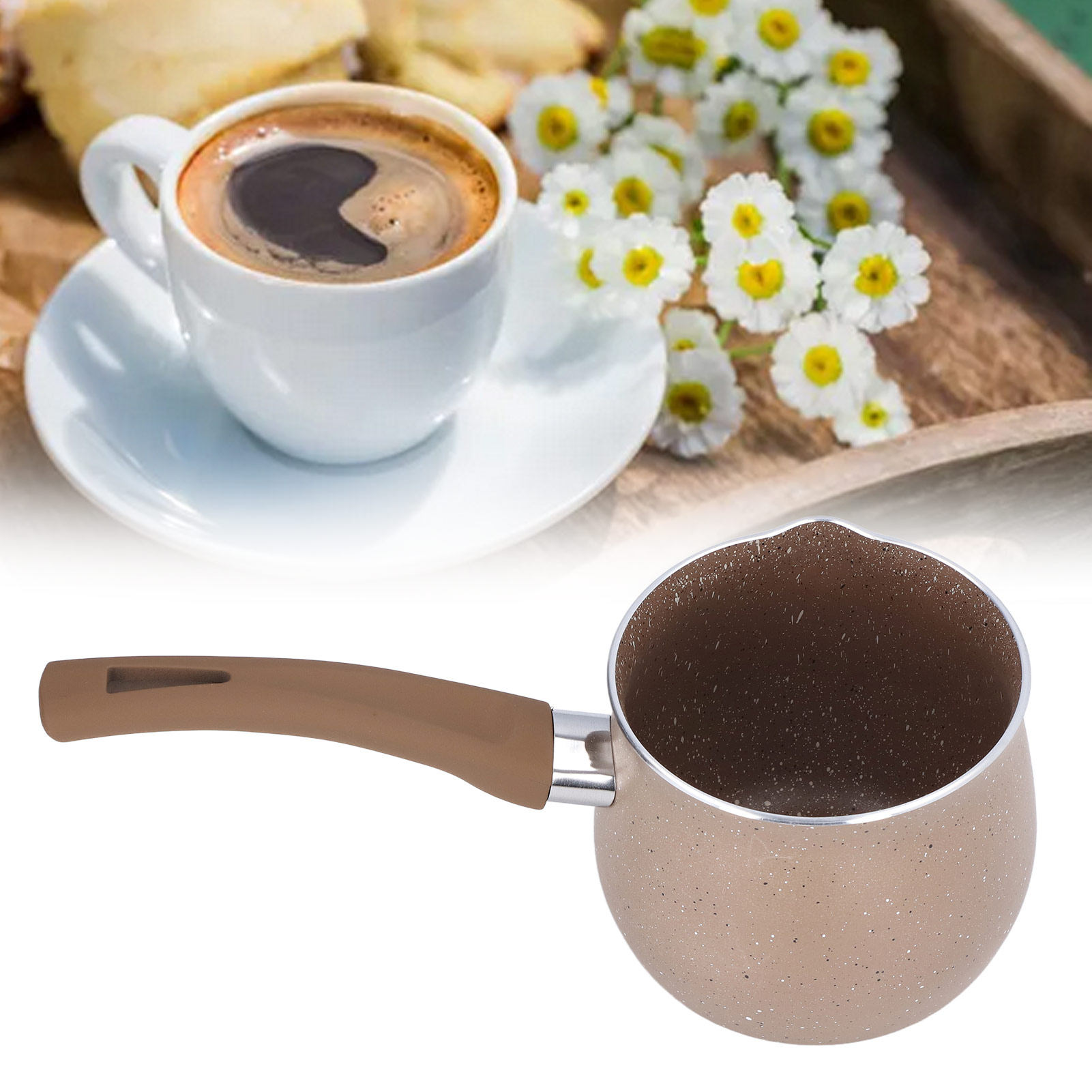 Mini-milchkännchen, Europäische Einhebel-kaffeemaschine, Gewürzwärmer, Kaffeefarbe