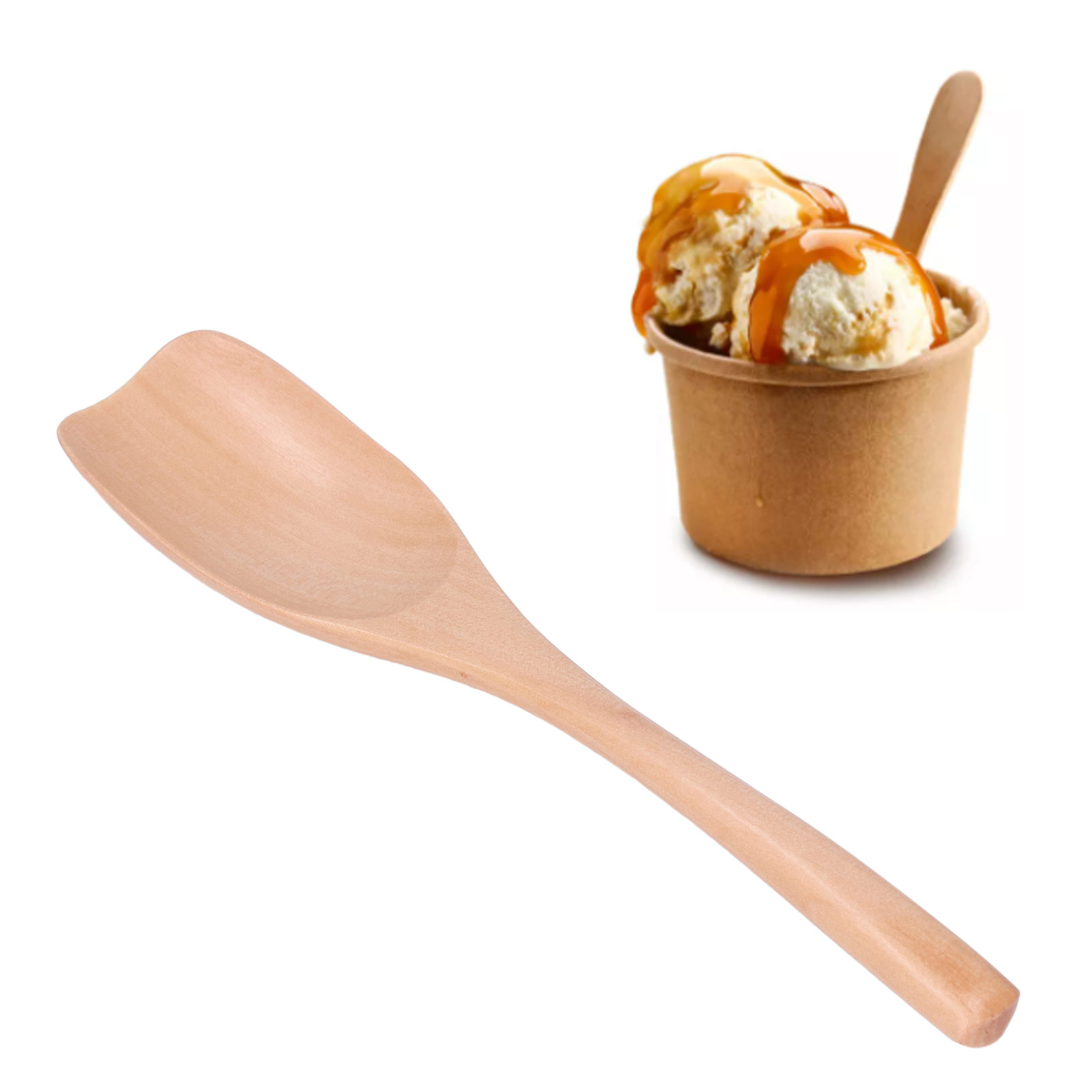 Kleiner Holzlöffel/eislöffel Für Kinder, Ideal Für Eiscreme.