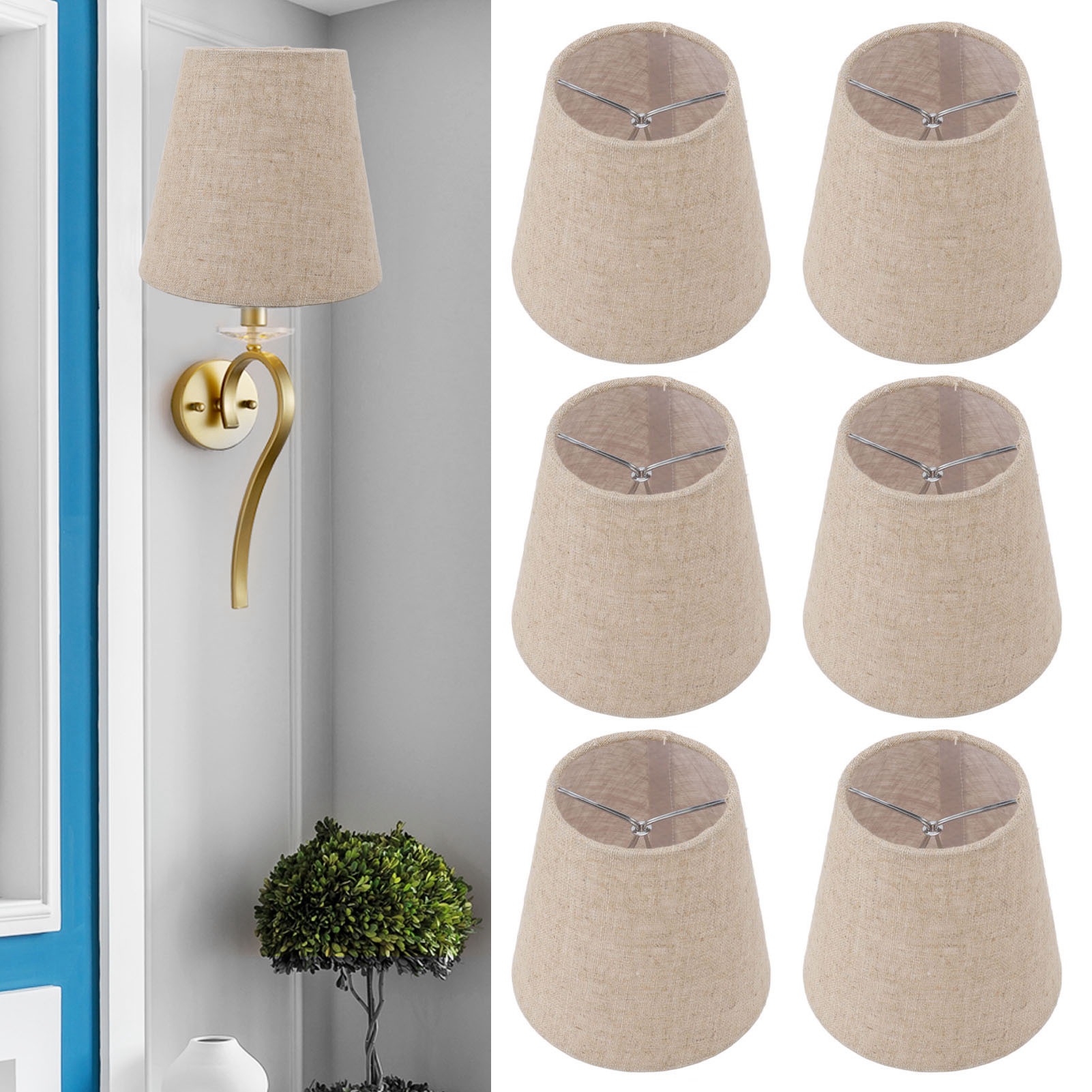 Moderner Und Minimalistischer Lampenschirm Aus Leinen, Geeignet Für Klemmkerzenlampen, Stehlampen, Tischlampen, Pendelleuchten Und Wandleuchten.