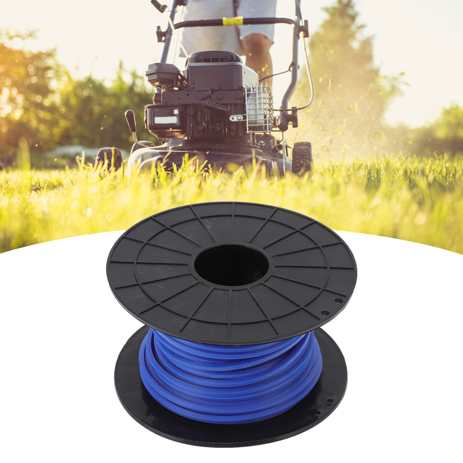 Geeignet Für Husqvarna Rasenmäher, 4,0 Mm Quadratische Schneidkante, 30 M, Blau.