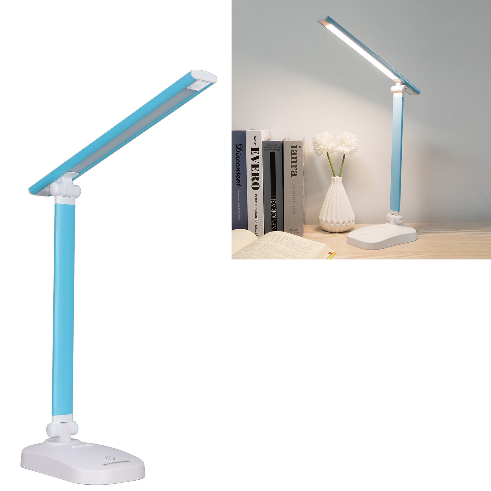Led-schreibtischlampe, Augenschonend, Ideal Für Studenten, Schlafzimmer, Wohnungen, Nachttische, Usb-aufladbar, Lampe Für Studentenwohnheime
