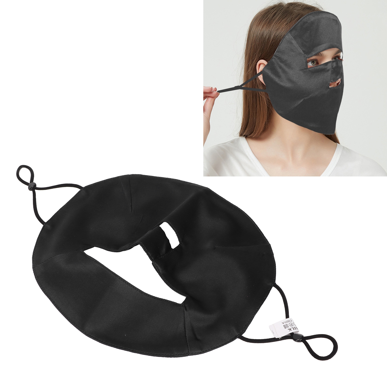 Atmungsaktive Gesichtsmaske Aus Seide Für Den Sommer 2022, Hautpflege Und Sonnenschutz, Marineblau
