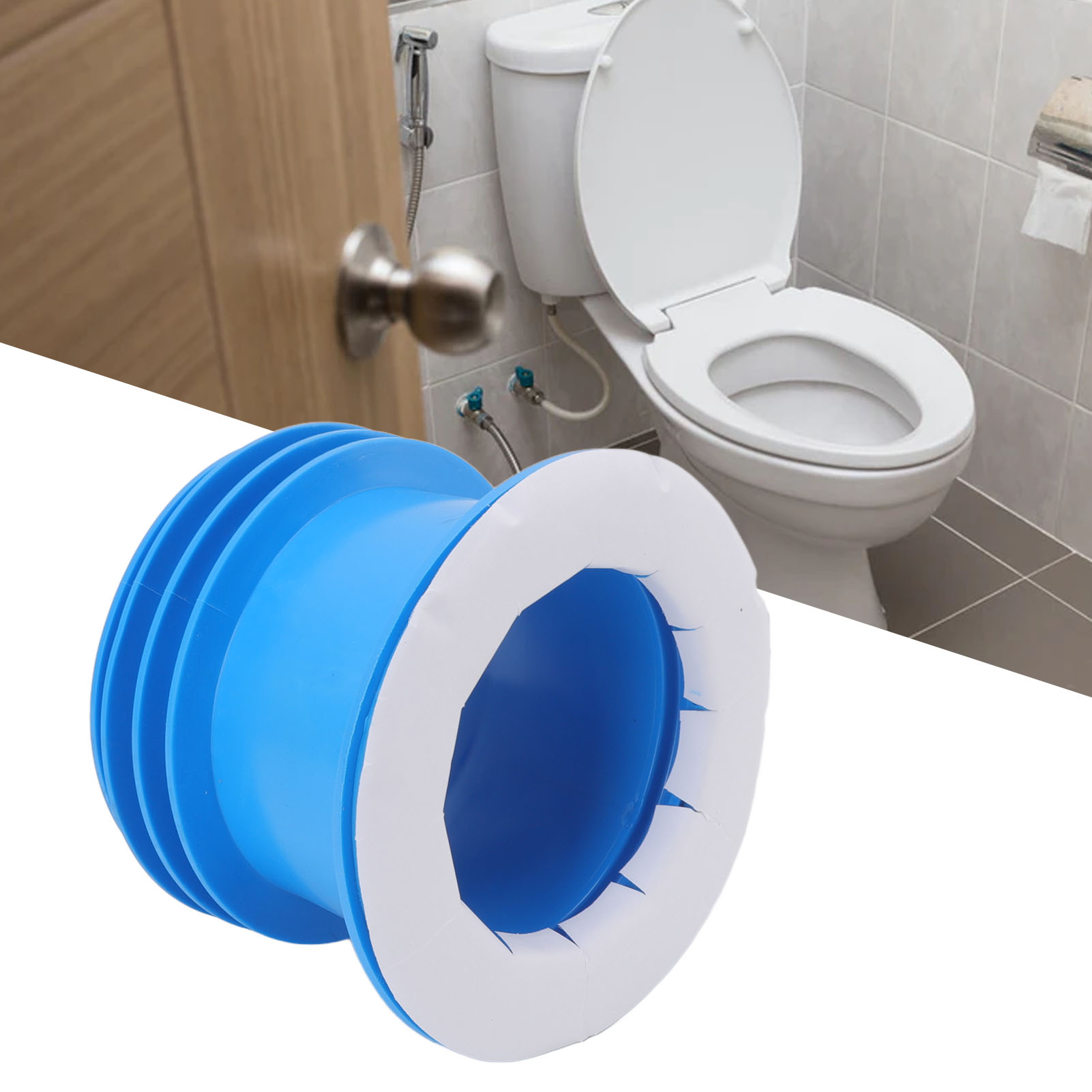 Multifunktionale Blaue Wc-dichtung Aus Gummi, Geruchsdicht Und Wasserdicht