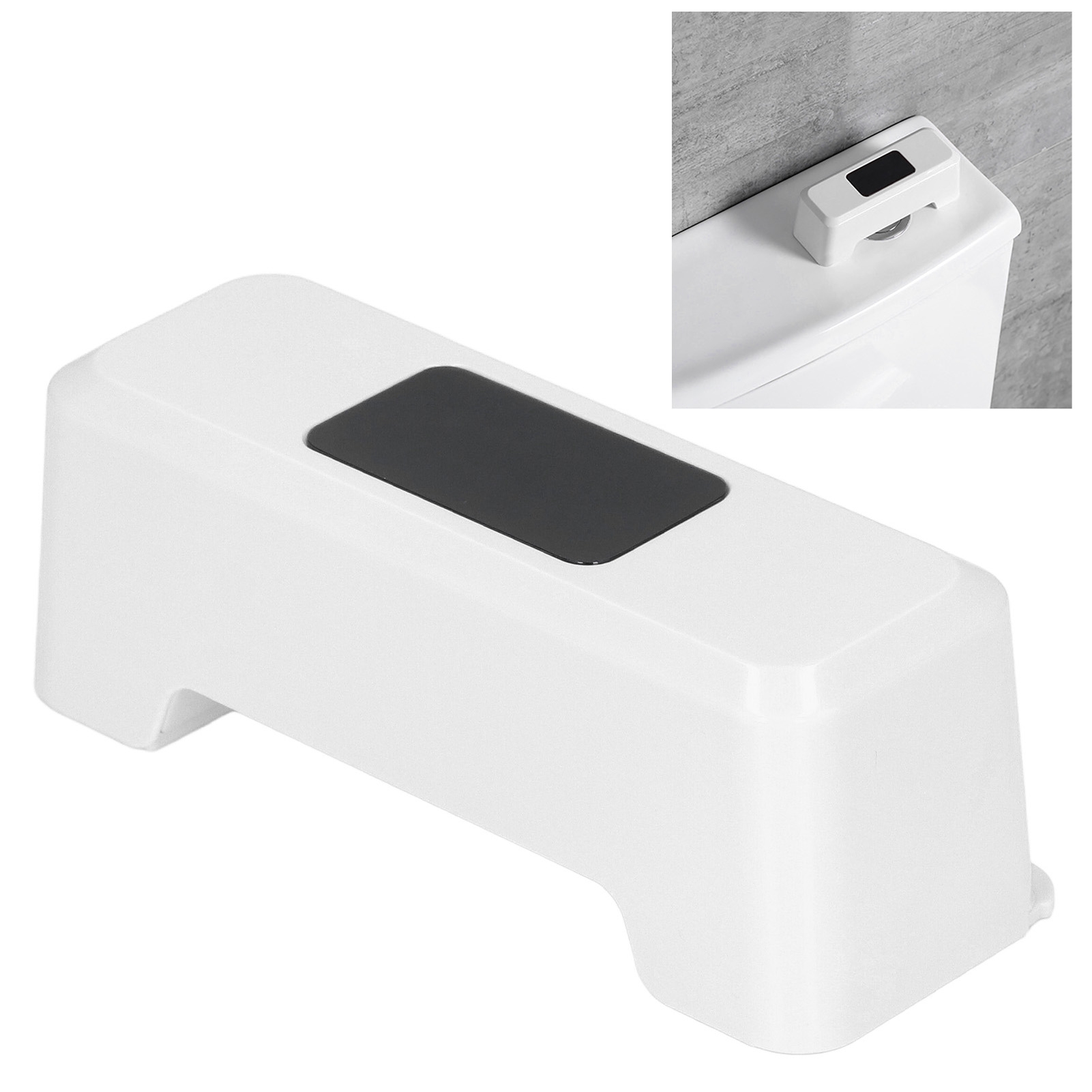 Intelligente Toilettenspülung Mit Infrarotsensor Für Berührungsloses Spülen, Schnelle Reaktionszeit Von 0,25 Sekunden, Usb-ladefunktion, Weiß.