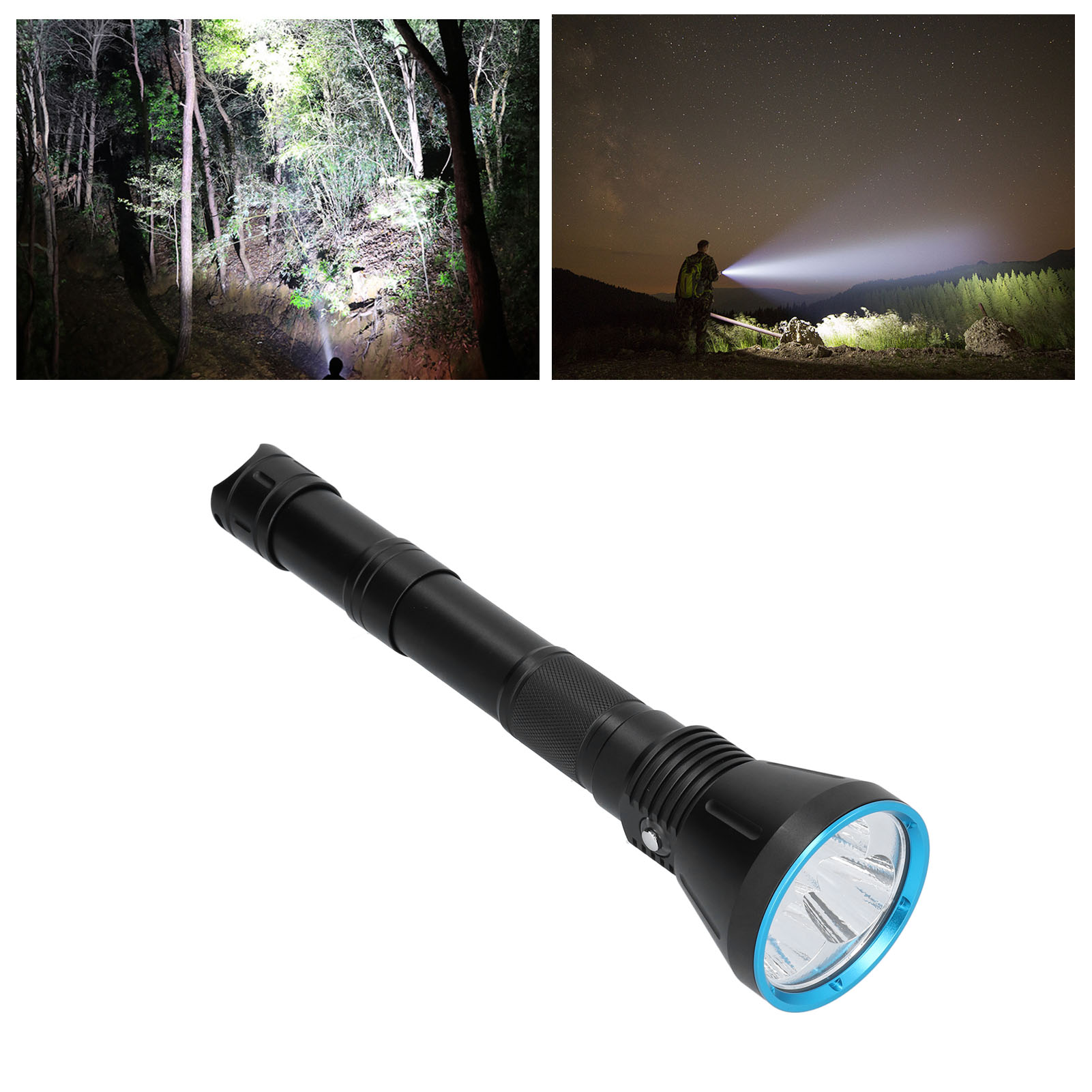Professionelle, Wasserdichte Taucherlampe Mit 15.000 Lumen, Leistungsstark Und Langlebig, Zum Unterwasserfischen Bis Zu Einer Tiefe Von 150 M.
