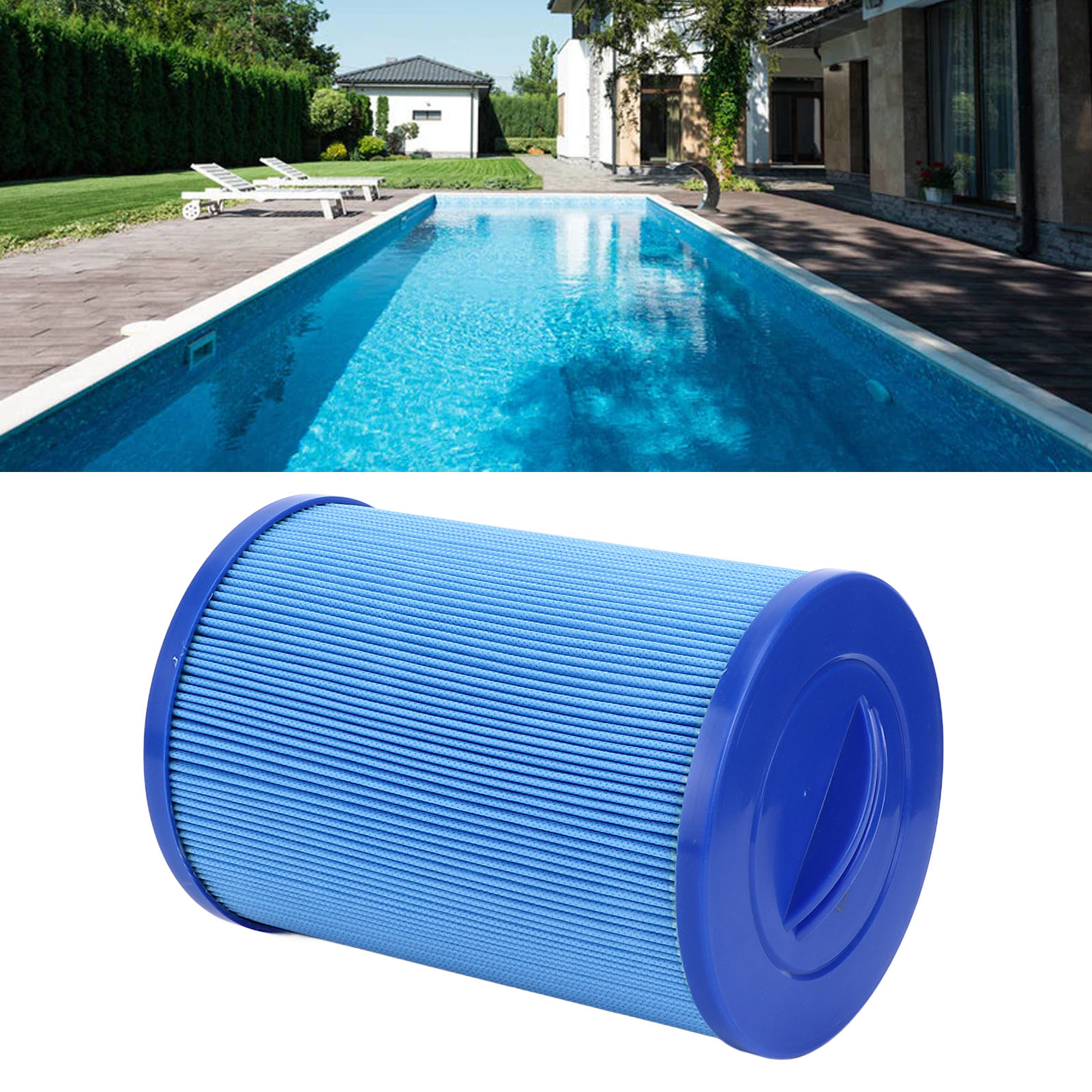 Papierfilterpatrone Für Whirlpool, Kinderbecken, Außengewinde G1-1/2, Blau, Kompatibel Mit Pleatco Pww50, Unicel 6ch-940, Filbur Fc-0359 Und Waterways 817-0050 Modellen.