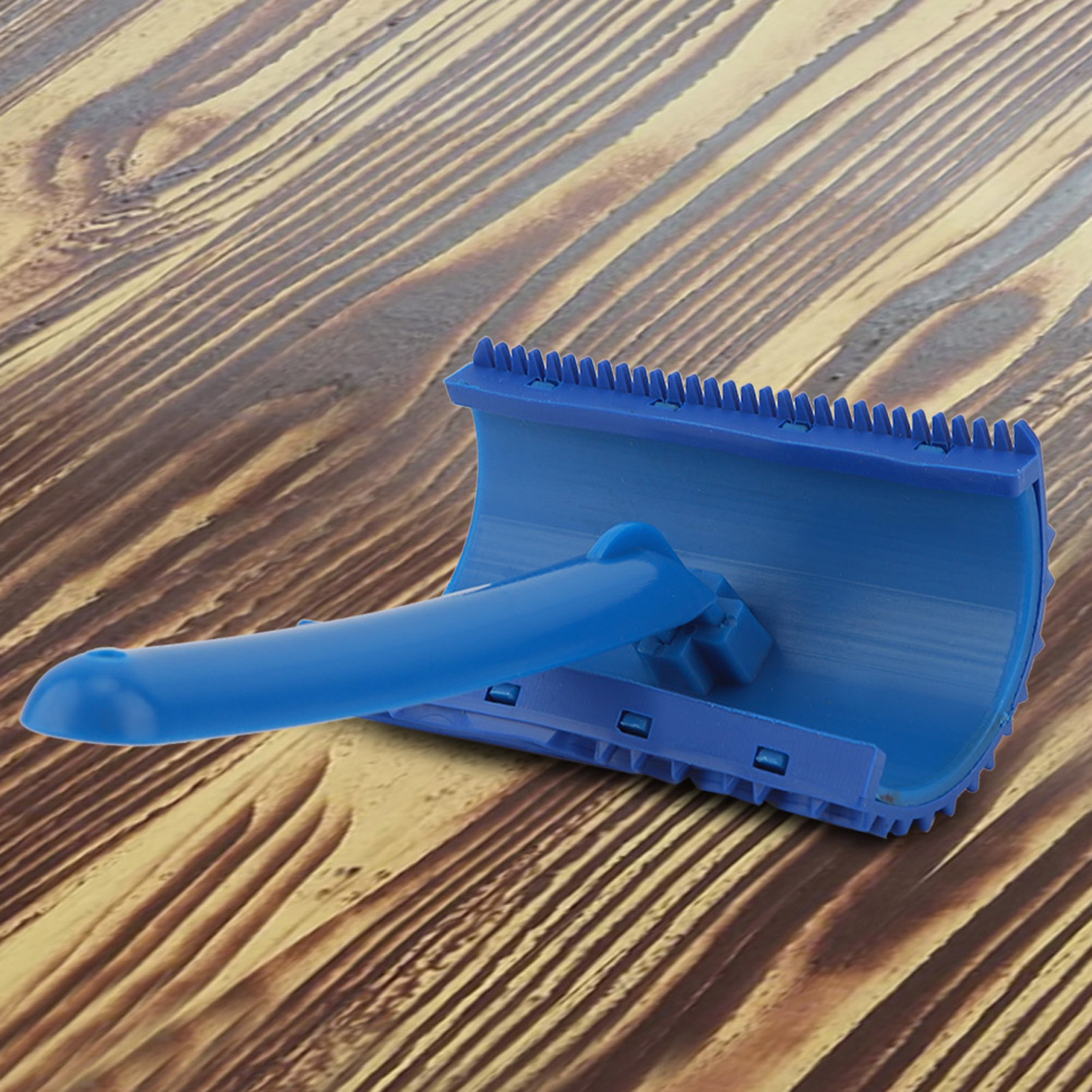 Blaue Gummifarbrolle Mit Holzoptik Und Griff, Diy-wanddekorationswerkzeug