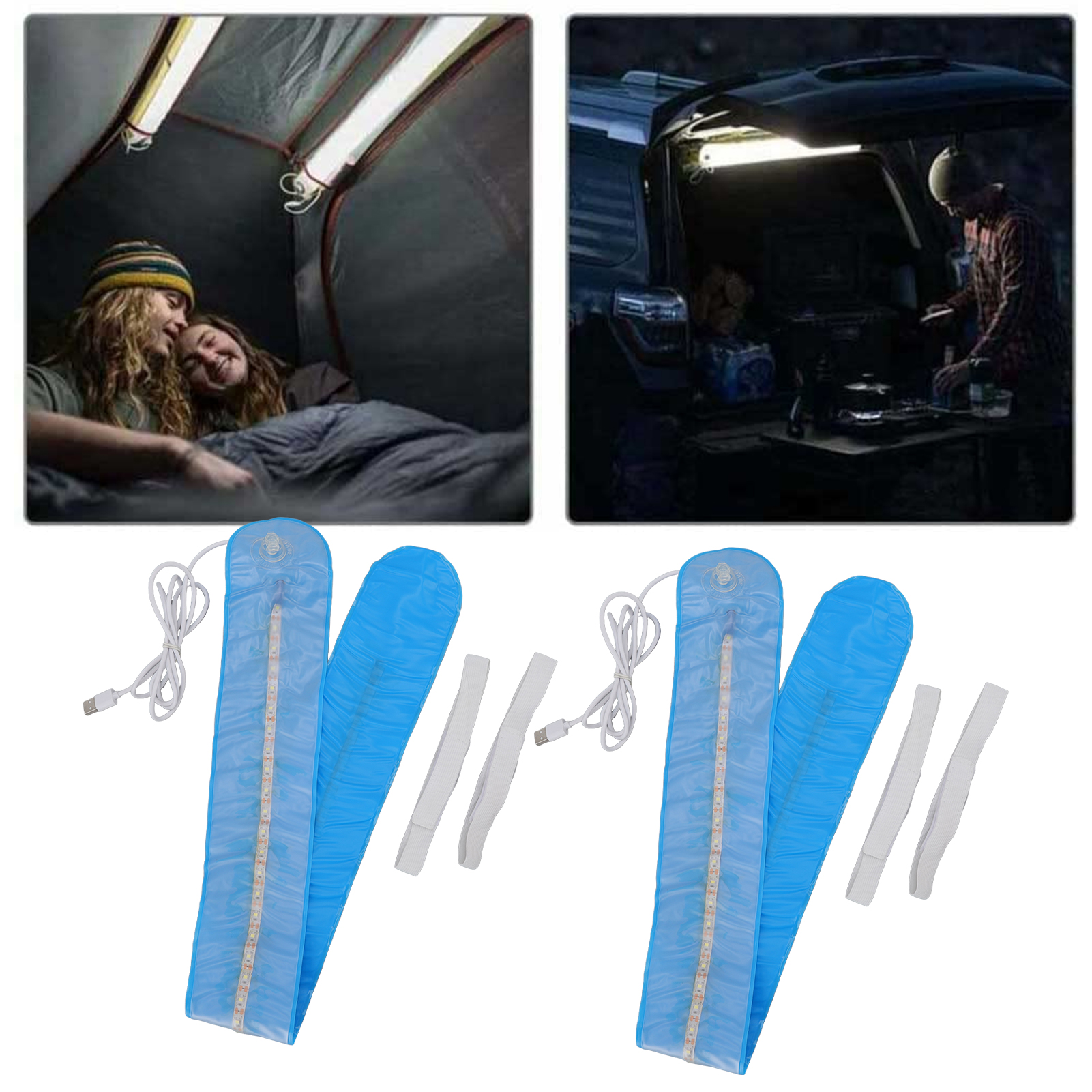 Faltbare Und Verstaubare Aufblasbare Led-lampe Für Den Außenbereich, Aufblasbare Campinglampe, Tragbare Aufblasbare Lampe, Campingzeltlampe, Usb-lampe, Weißes Licht.