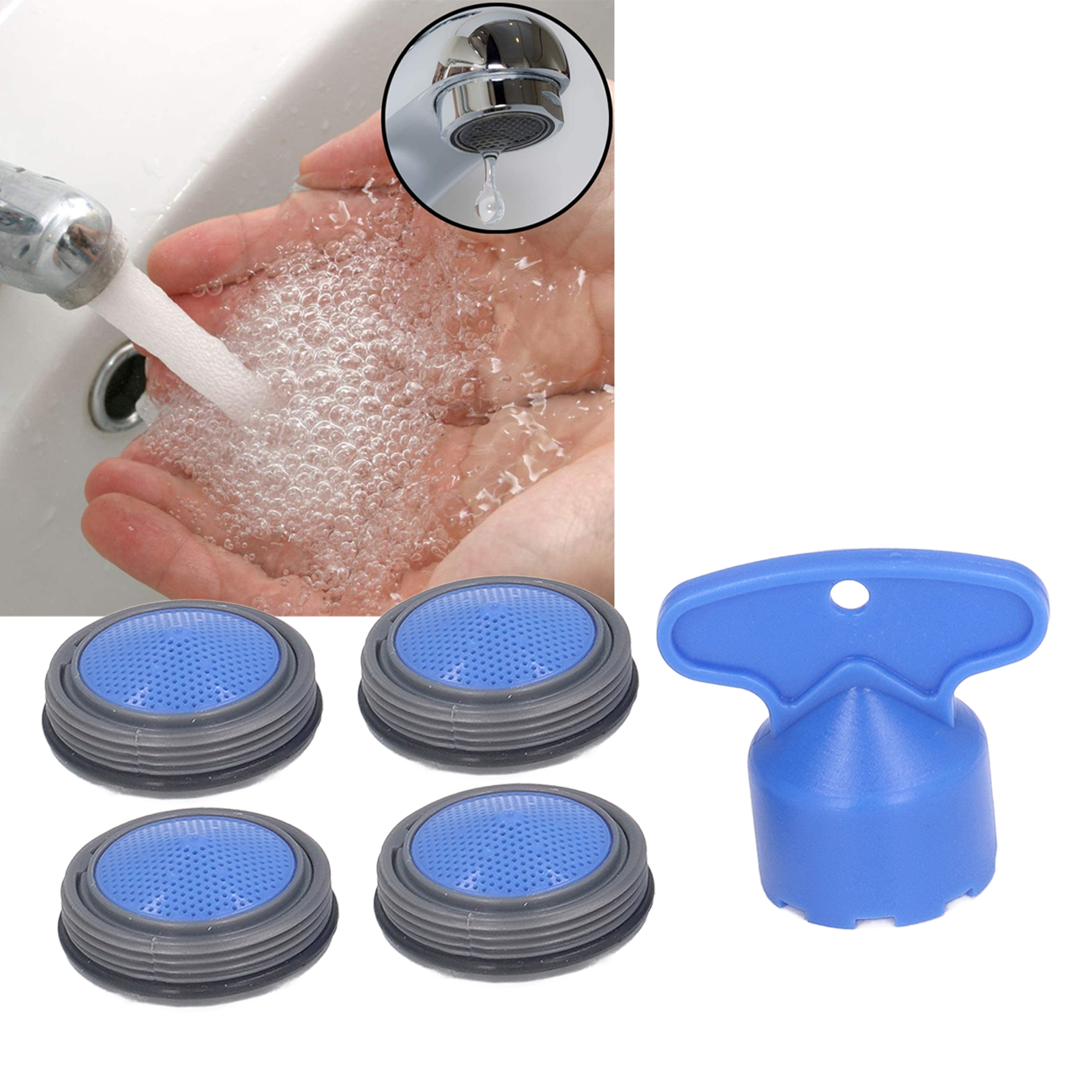 M24-mm-wasserhahn-luftsprudler Mit Schlüssel, Einstecktyp, Geeignet Für Bad Oder Küche, M24-mm-innengewinde.