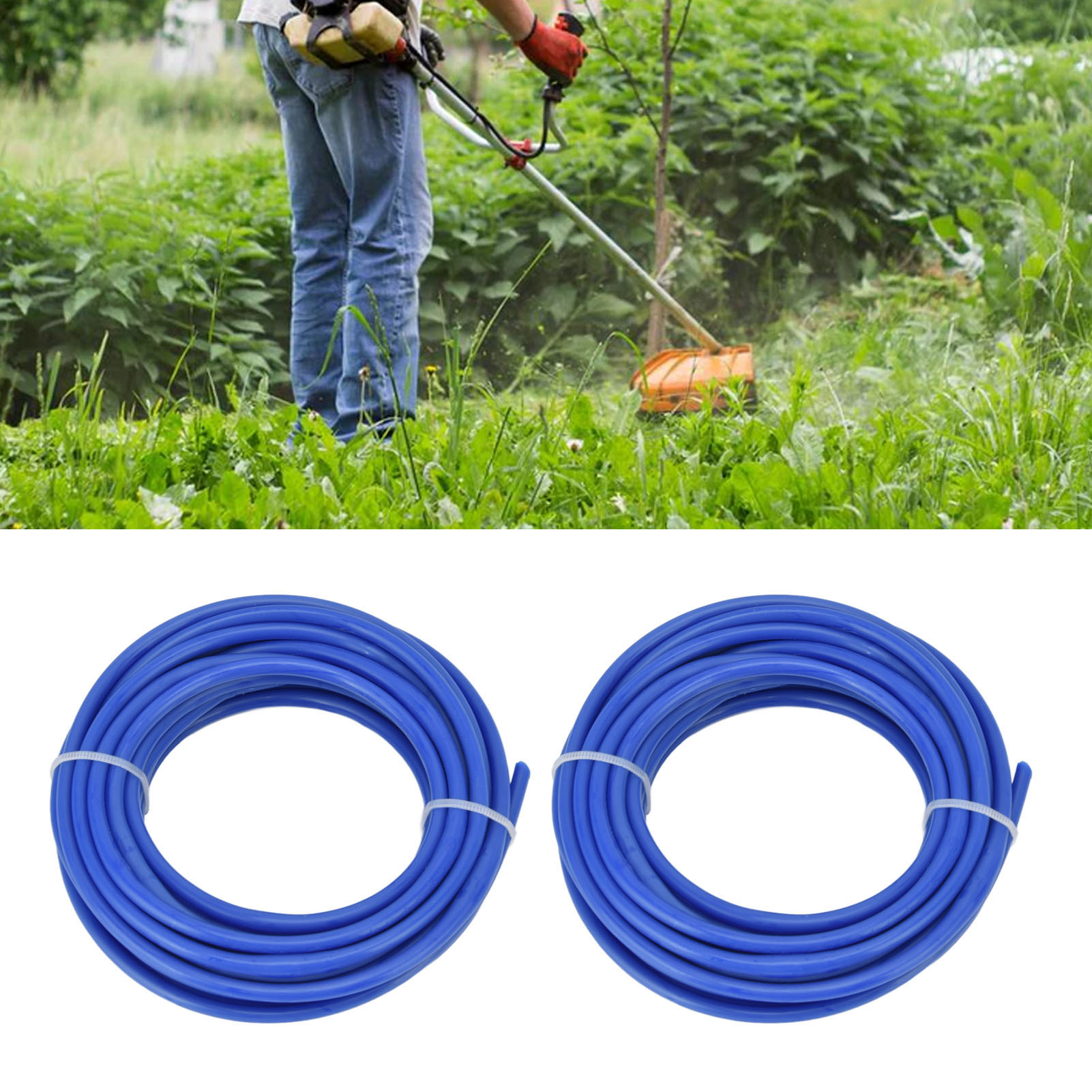 Packung Mit 2 Husqvarna Trimmerfadenspulen, 4 Mm Durchmesser, Blau, 5 Meter.