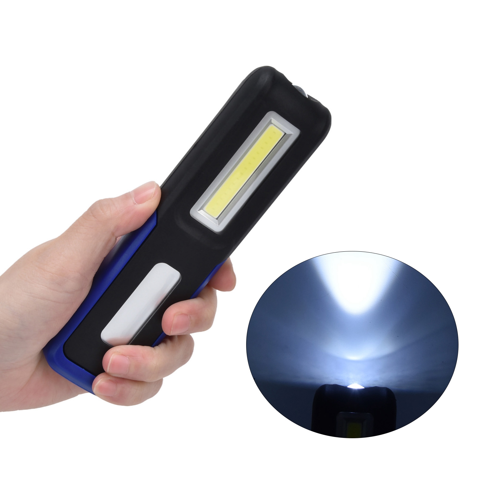Tragbare Led-arbeitsleuchte, Multifunktions-taschenlampe, Cob-reparaturleuchte, Usb-ladeleuchte Mit Haken, Magnetische Taschenlampe, Wasserdichte Outdoor-campingleuchte, Zeltleuchte, Campinglampe.