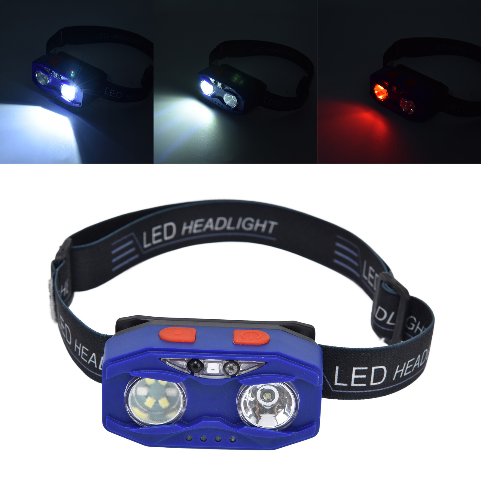 Hochleistungs-led-stirnlampe Mit Intelligentem Handbewegungssensor, Wasserdichte Outdoor-stirnlampe, Geeignet Für Jagd, Angeln Und Andere Outdoor-aktivitäten.
