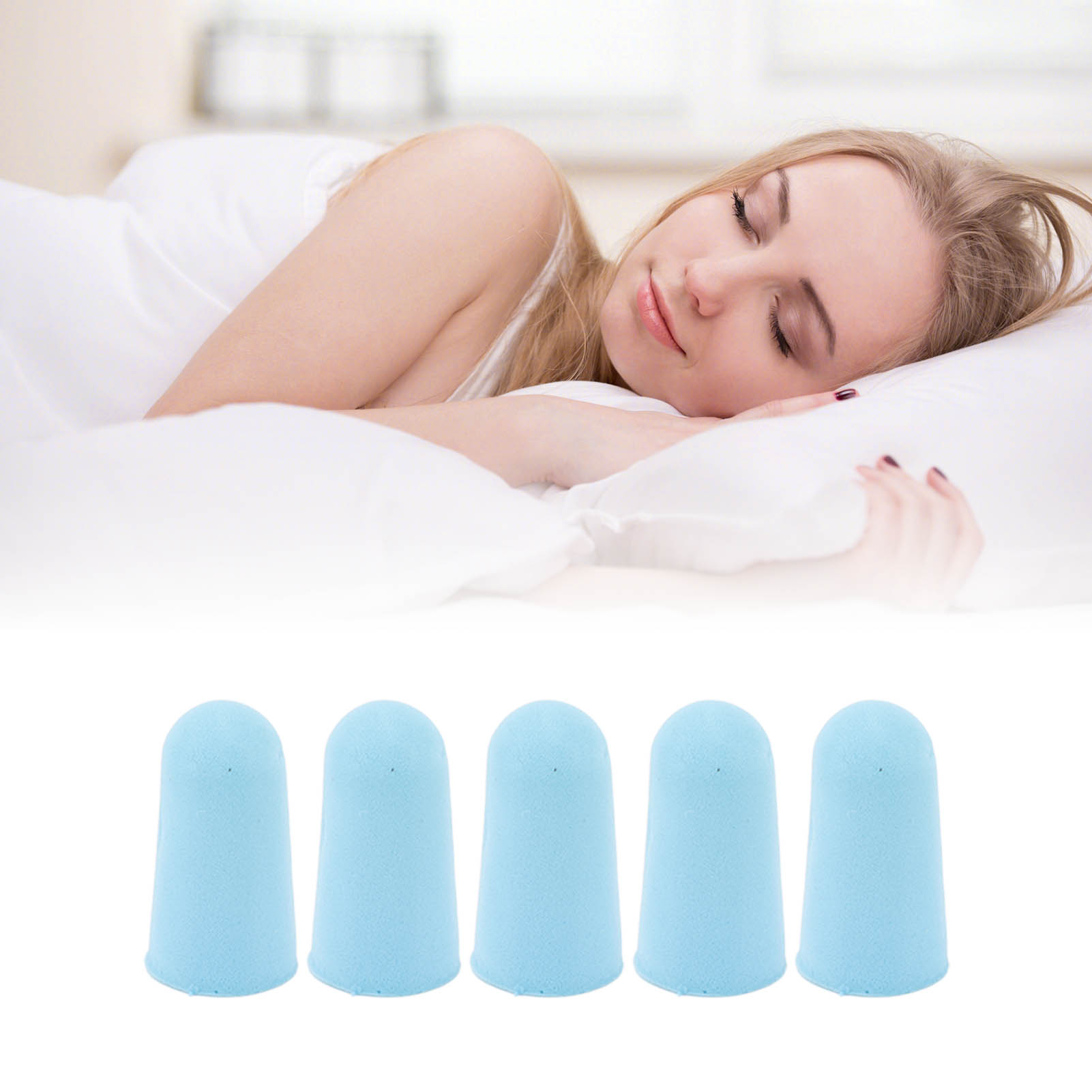 Geräuschdämpfende Ohrstöpsel, Schaumstoff-ohrstöpsel, Geräuschdämpfende Und Schallisolierende Ohrstöpsel, Ohrstöpsel Mit Langsamer Rückstellkraft Zum Schlafen, Blau.
