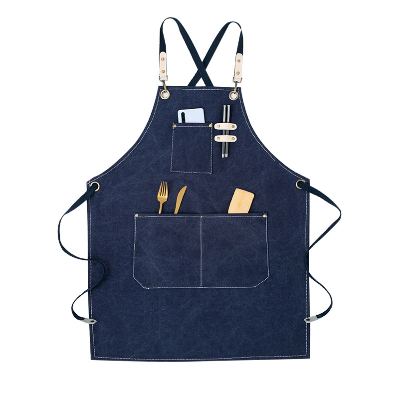 Schürze, Barista-uniform, Floristin, Friseurin, Restaurant-/bar-mitarbeiterin, Marineblau