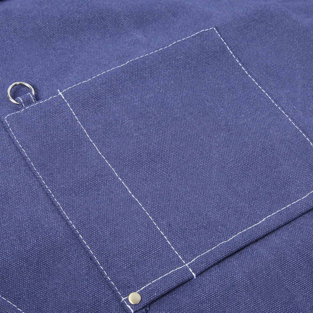 Wasserdichte Blaue Arbeitsschürze Aus Dickem Segeltuch Zum Kochen, Zeichnen, Malen Und Frisieren.