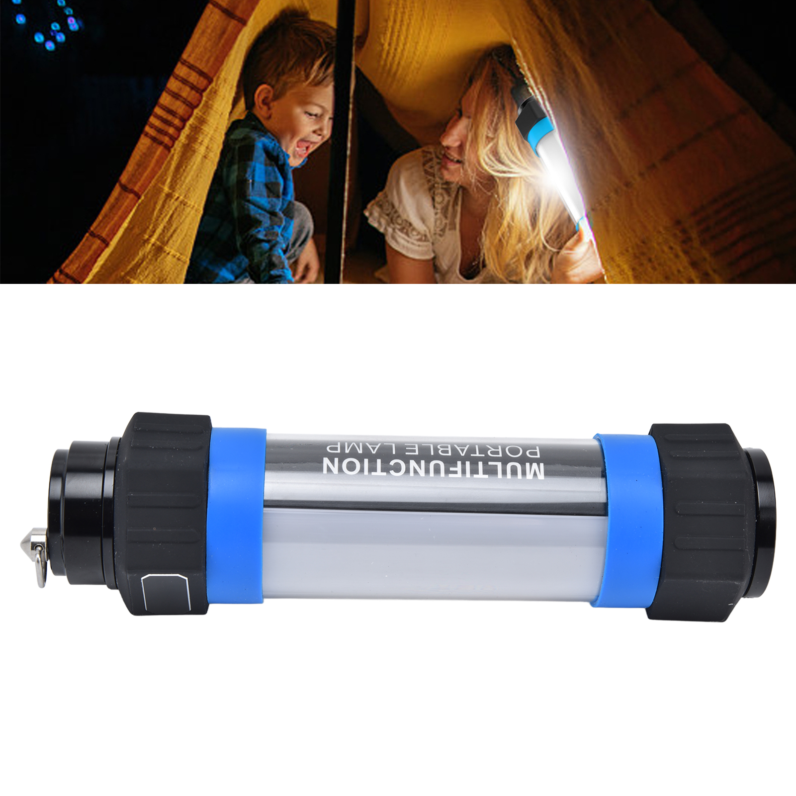 Multifunktionale Led-notleuchte, Tragbar, Für Reisen Und Camping, Mit Rotem Und Blauem Licht, Alarm, Wasserdichte Notfalltaschenlampe Für Den Heim- Und Outdoor-gebrauch, Mückenschutz.