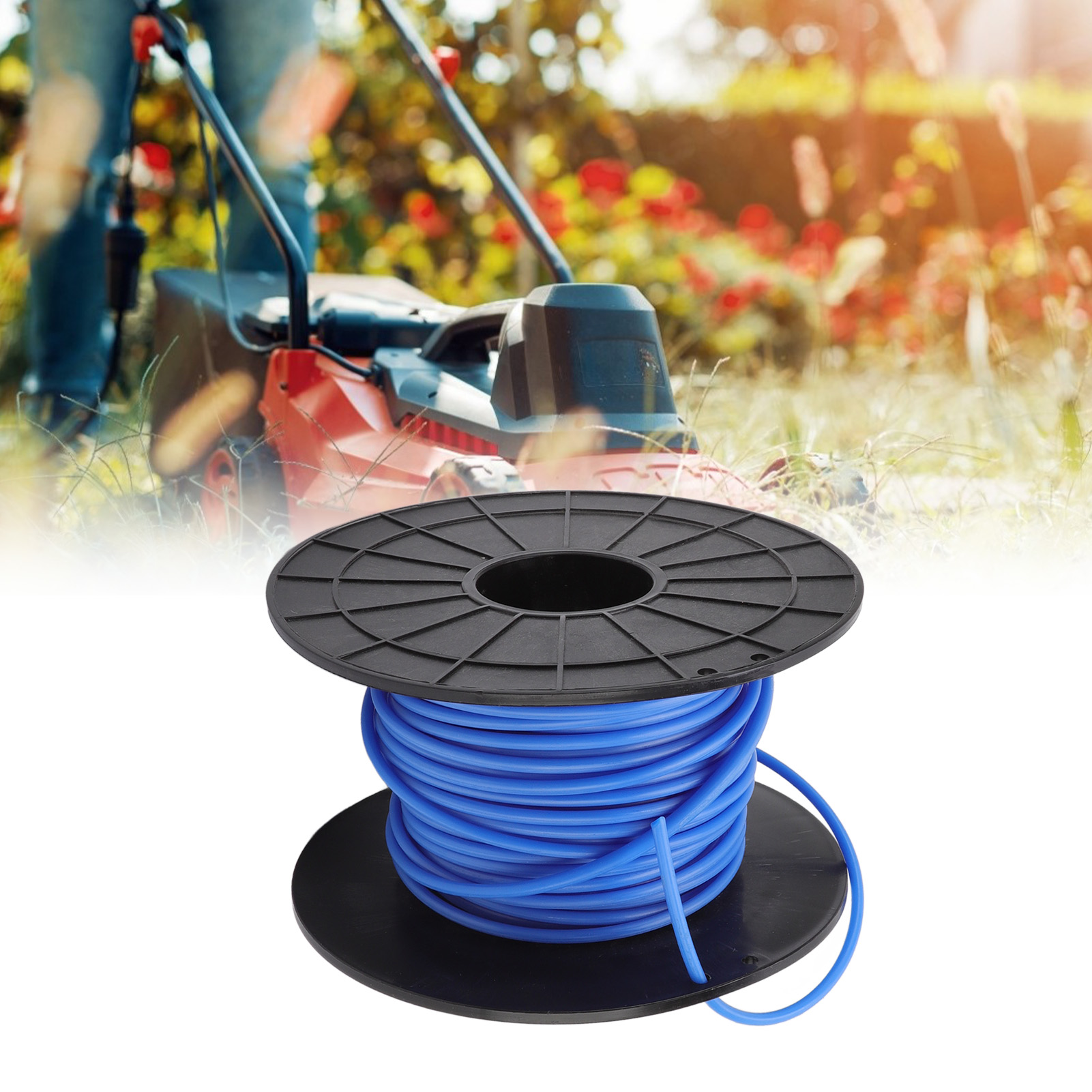 Geeignet Für Husqvarna Rasenmäher, Runder Schneidfaden, 4,0 Mm Dick, 30 M, Blau.