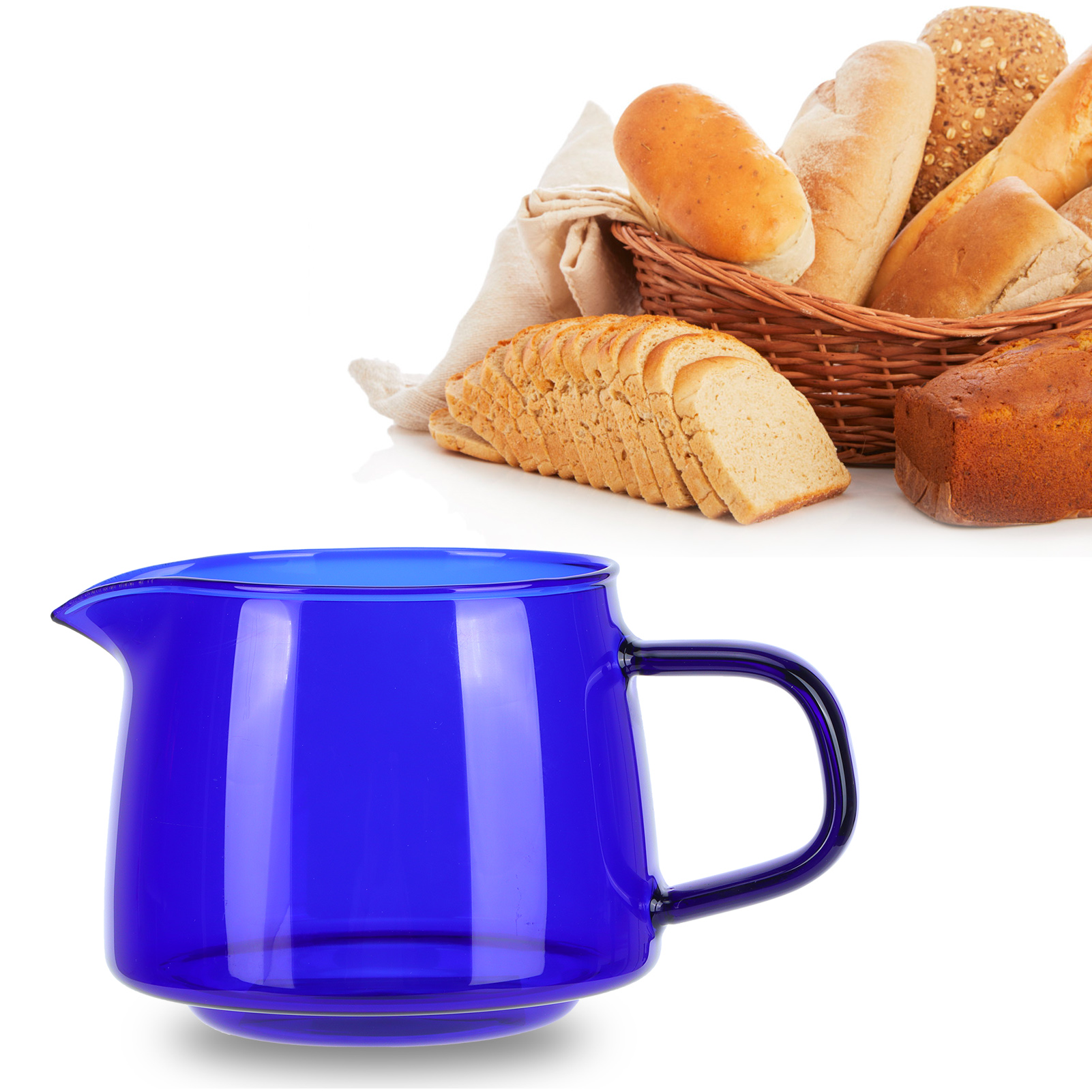 300 Ml Kaffeebecher Aus Hochdichtem Borosilikatglas, Becher Zum Teilen, Kaffeezubehör, Blau